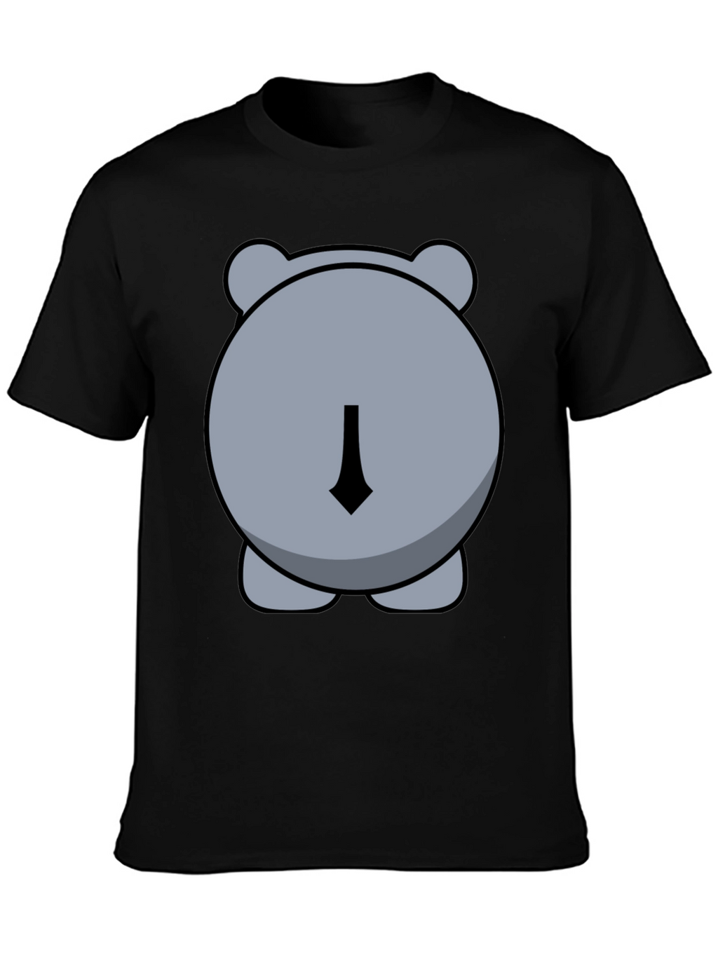 Funny Hippo Butt Graphic Tee - Unisex Black T-Shirt