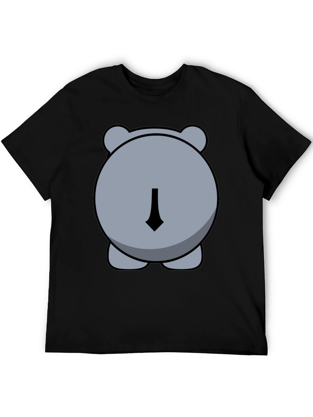 Funny Hippo Butt Graphic Tee - Unisex Black T-Shirt