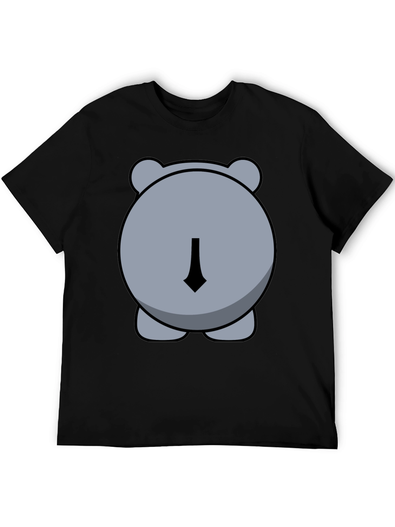Funny Hippo Butt Graphic Tee - Unisex Black T-Shirt