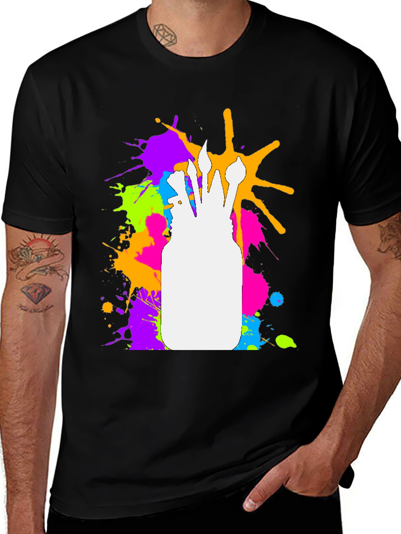 Abstract Paint Brush T-Shirt