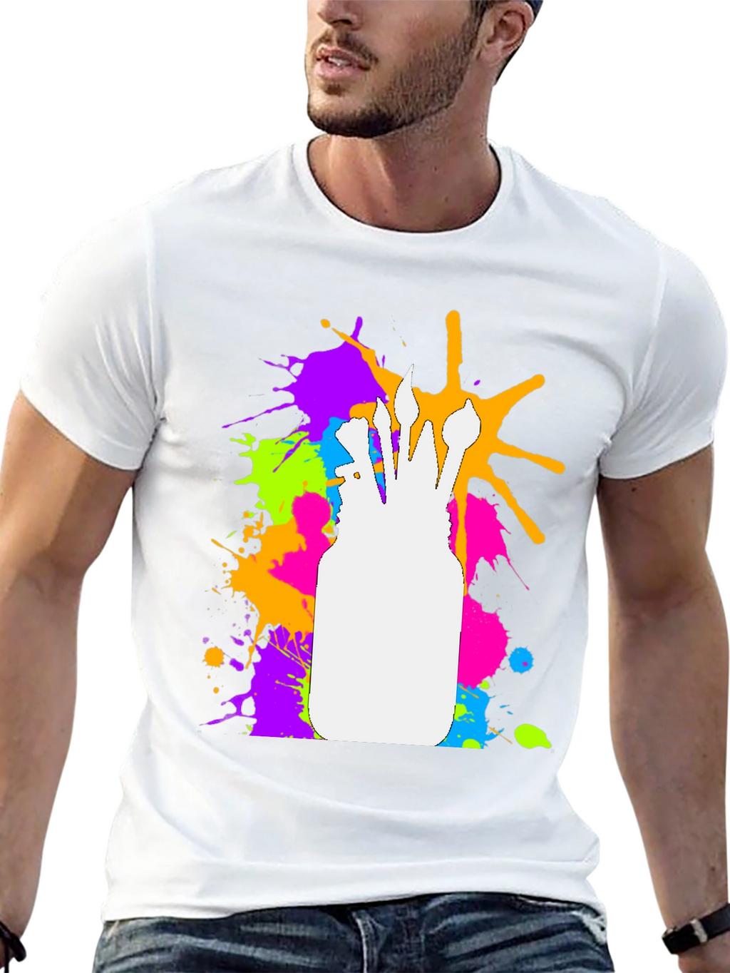 Abstract Paint Brush T-Shirt