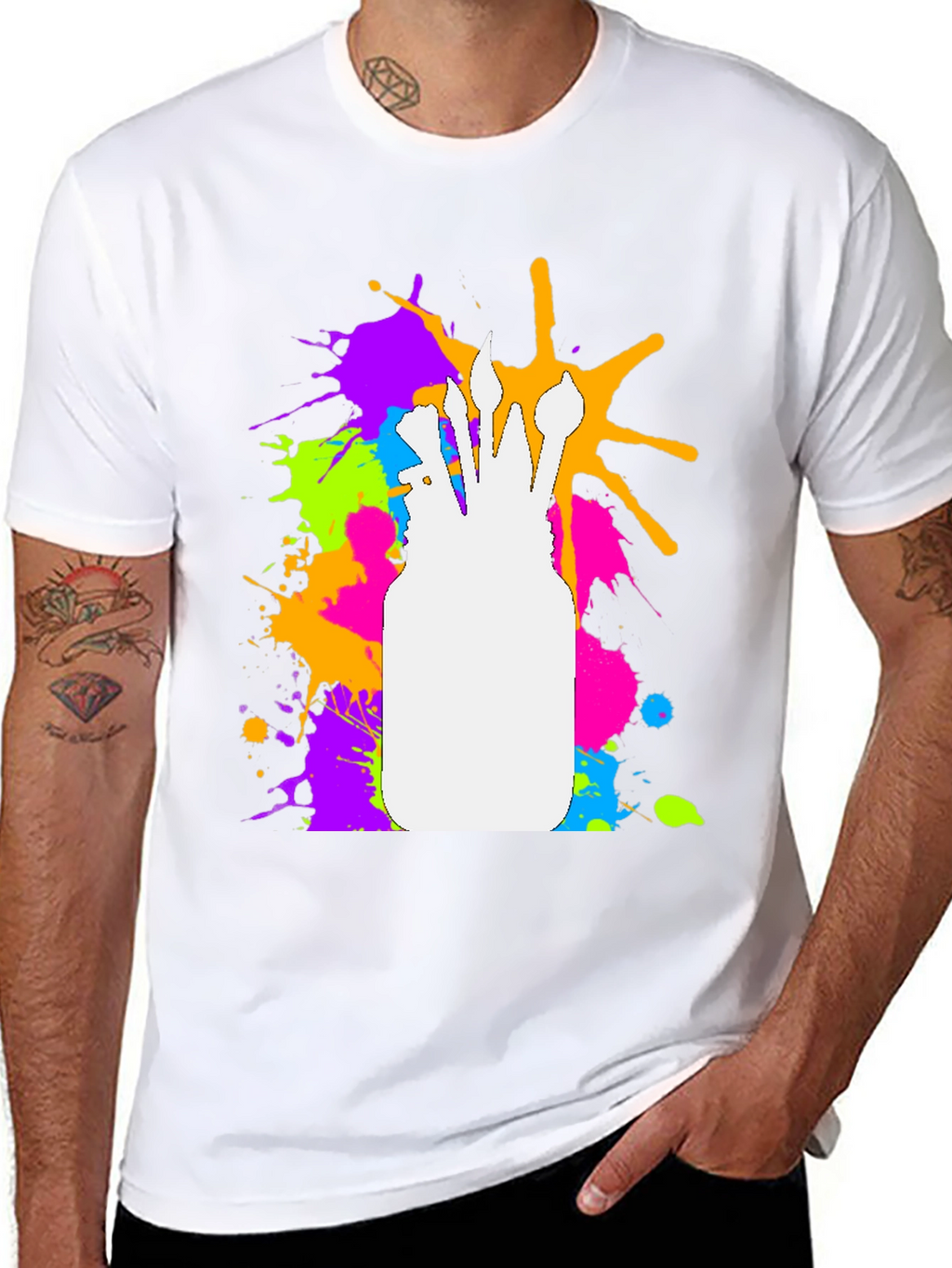 Abstract Paint Brush T-Shirt