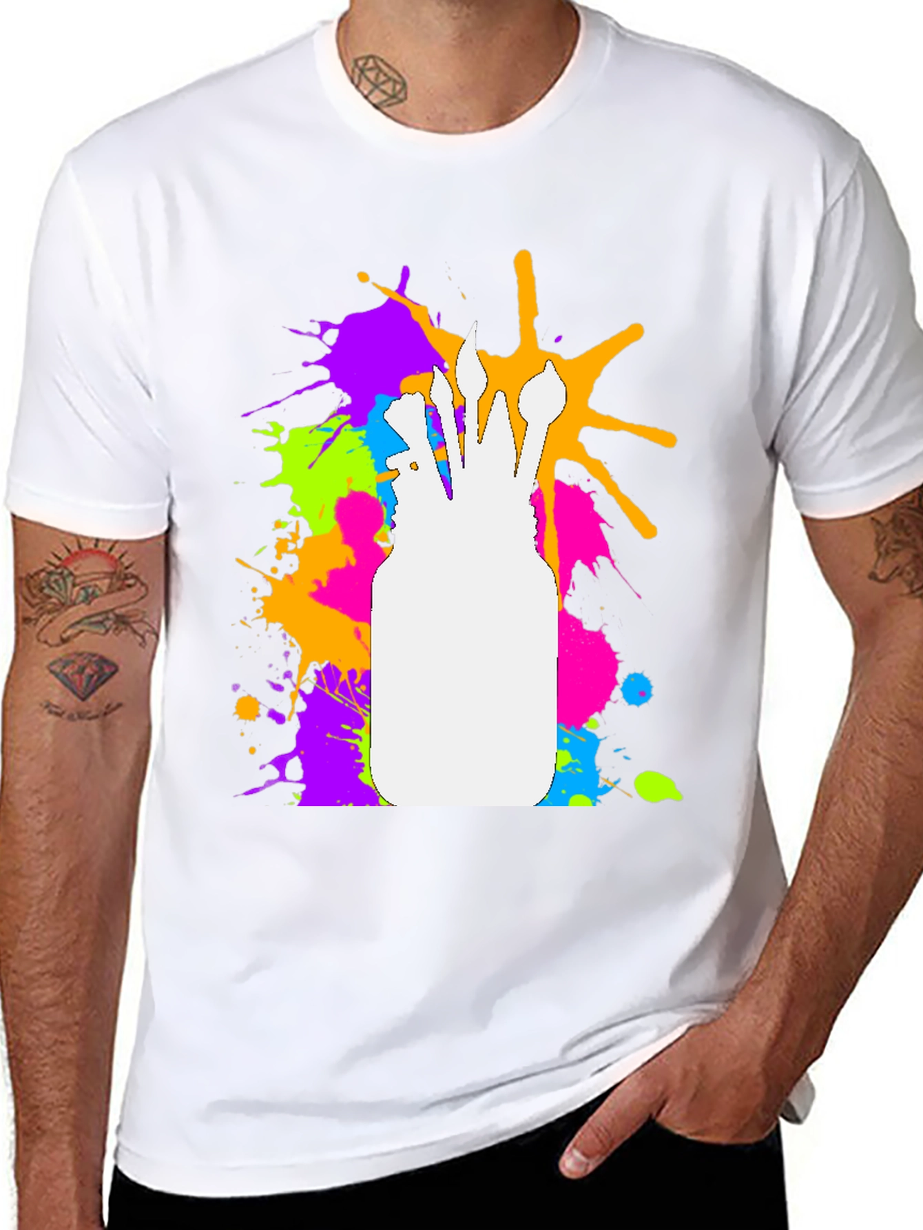 Abstract Paint Brush T-Shirt