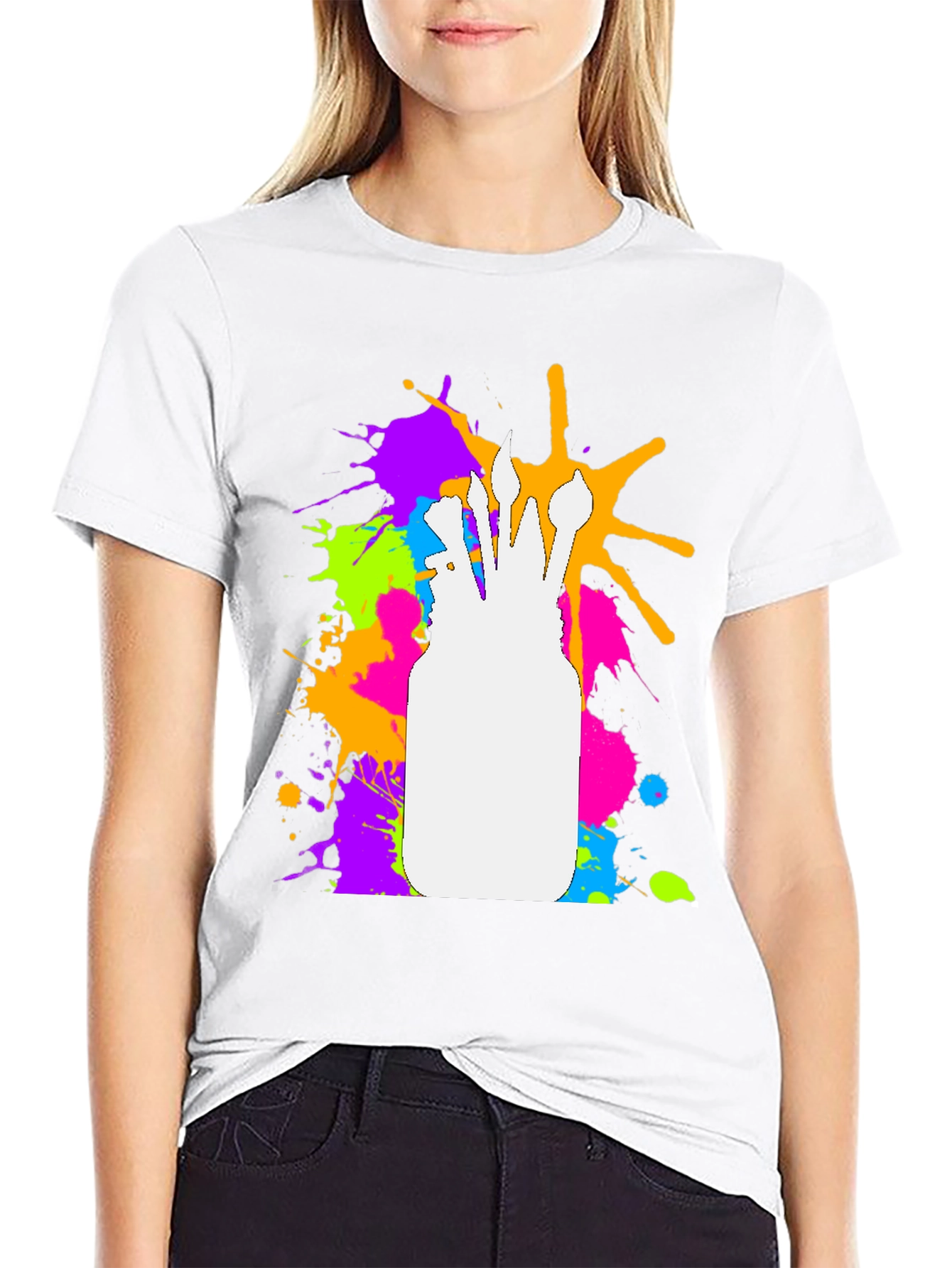 Abstract Paint Brush T-Shirt