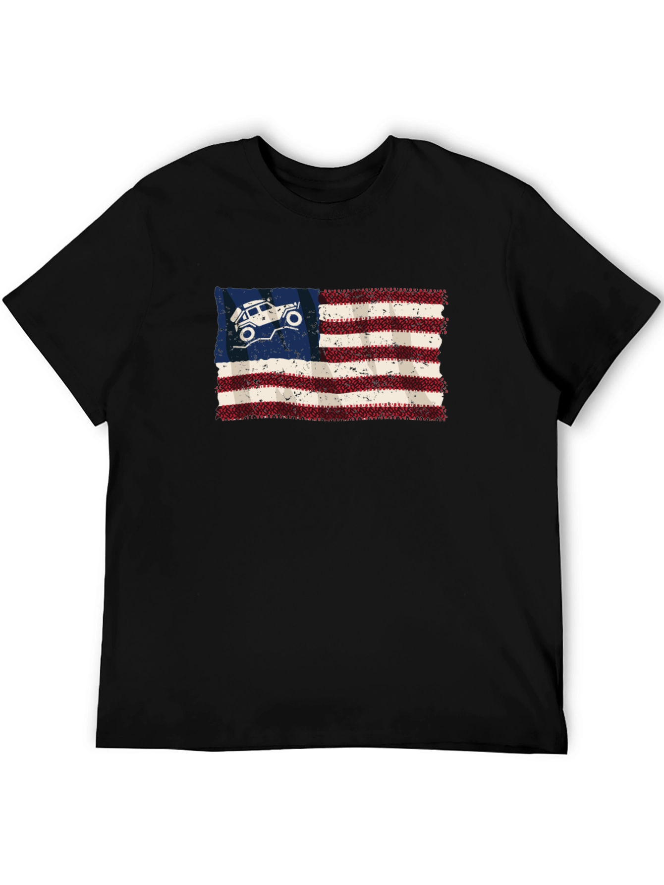 American Flag Jeep Graphic Tee
