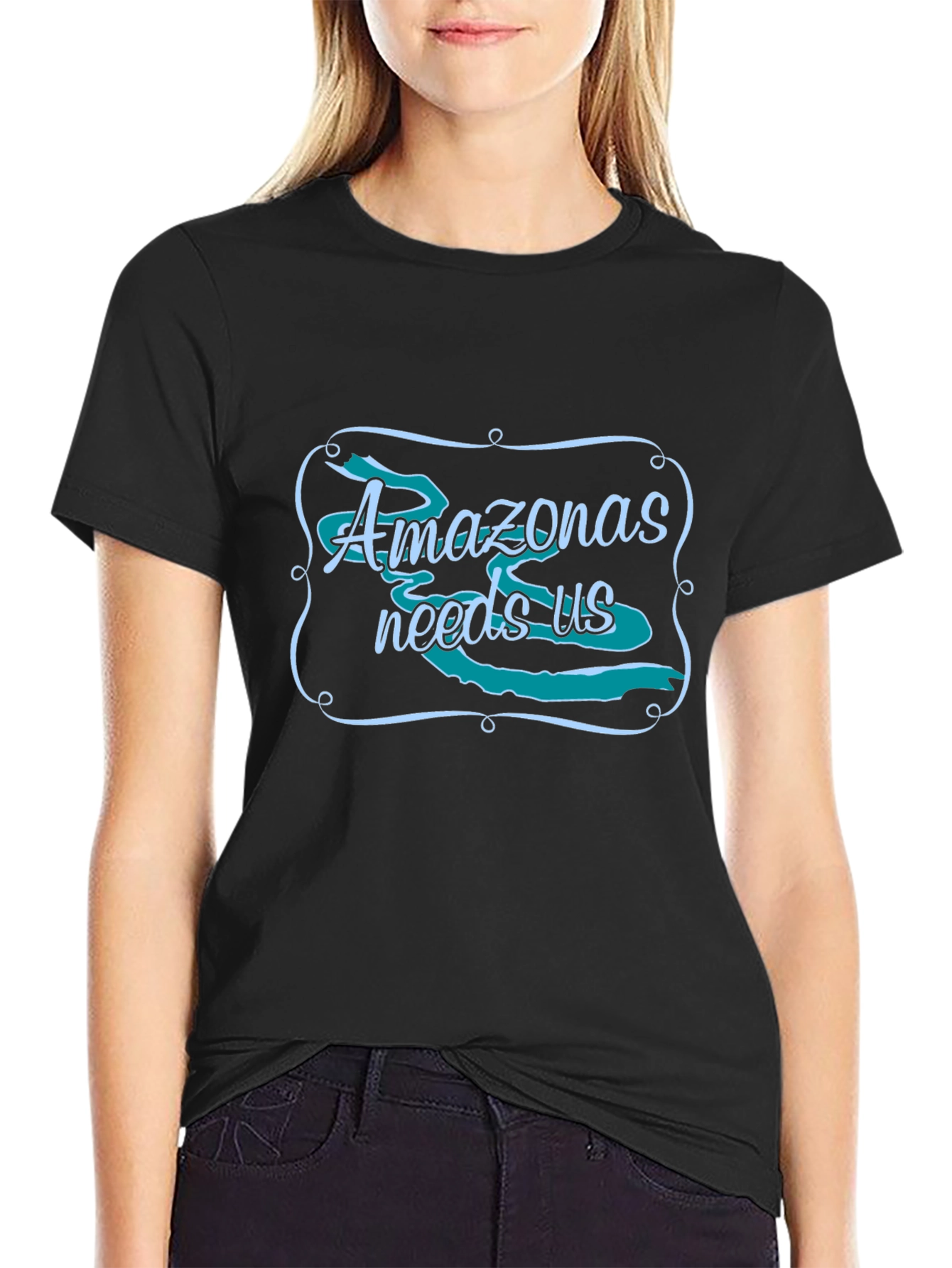 Amazonas Needs Us Graphic Tee - Black Unisex T-Shirt