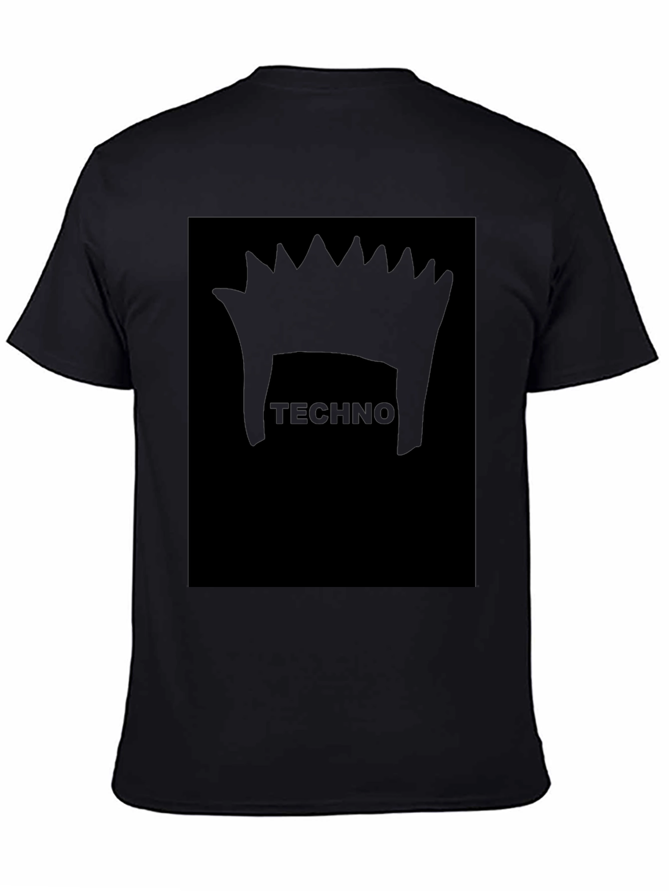 Techno Hair Black T-Shirt - Music Rave Party Tee