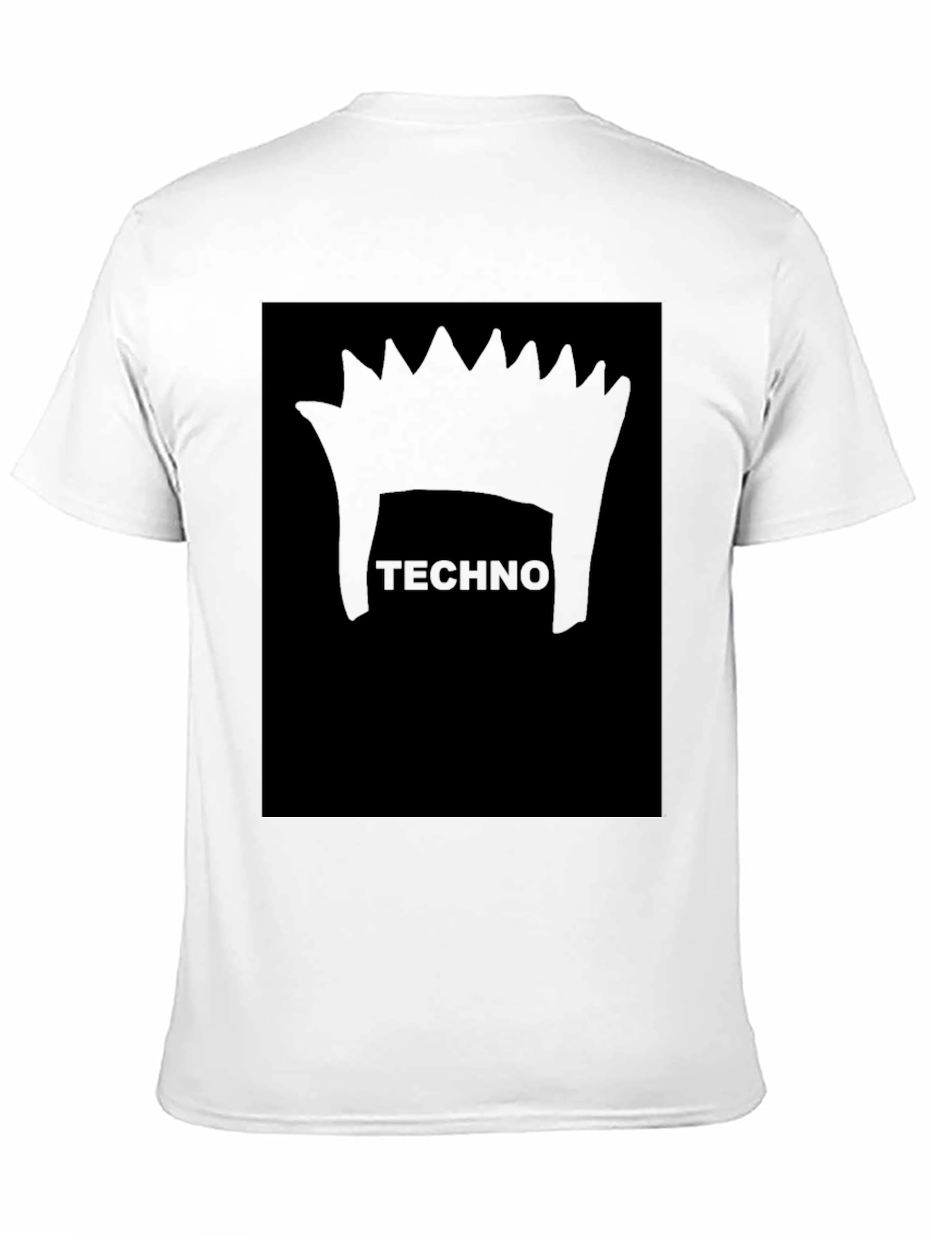 Techno Hair Black T-Shirt - Music Rave Party Tee
