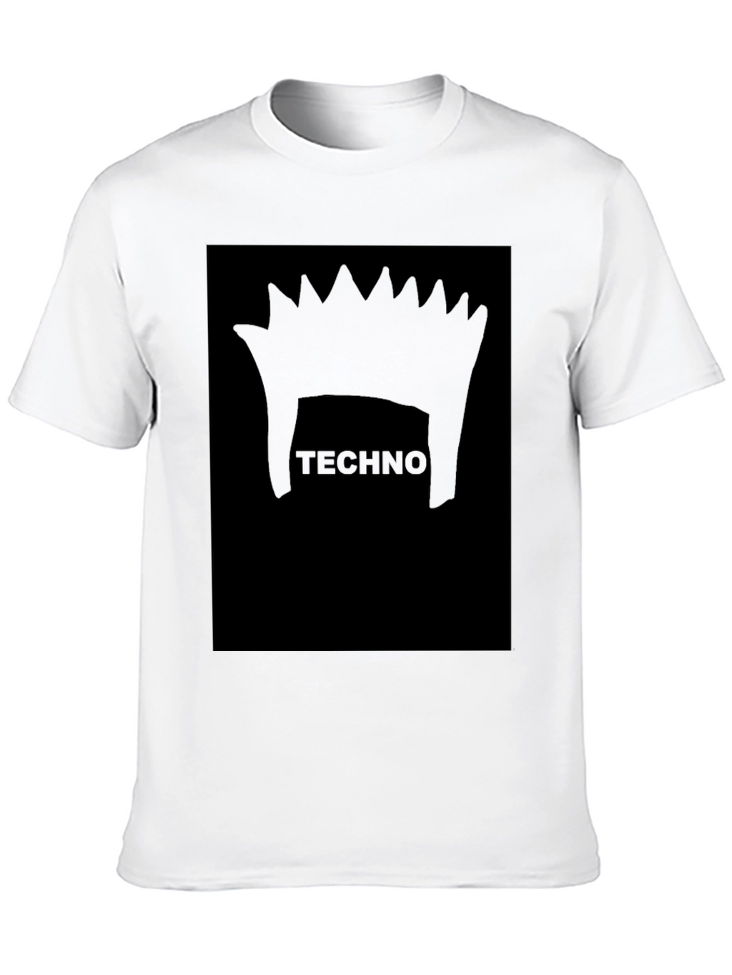 Techno Hair Black T-Shirt - Music Rave Party Tee