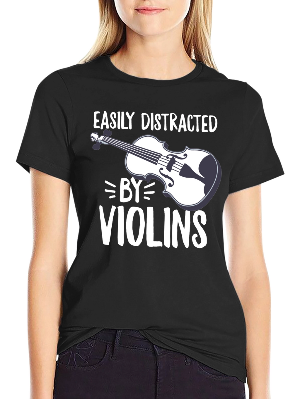 Easily Distracted by Violins Graphic Tee