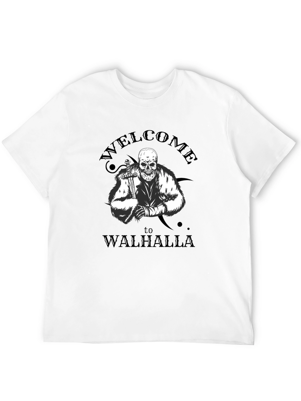 Welcome to Walhalla T-Shirt Skull Viking Style