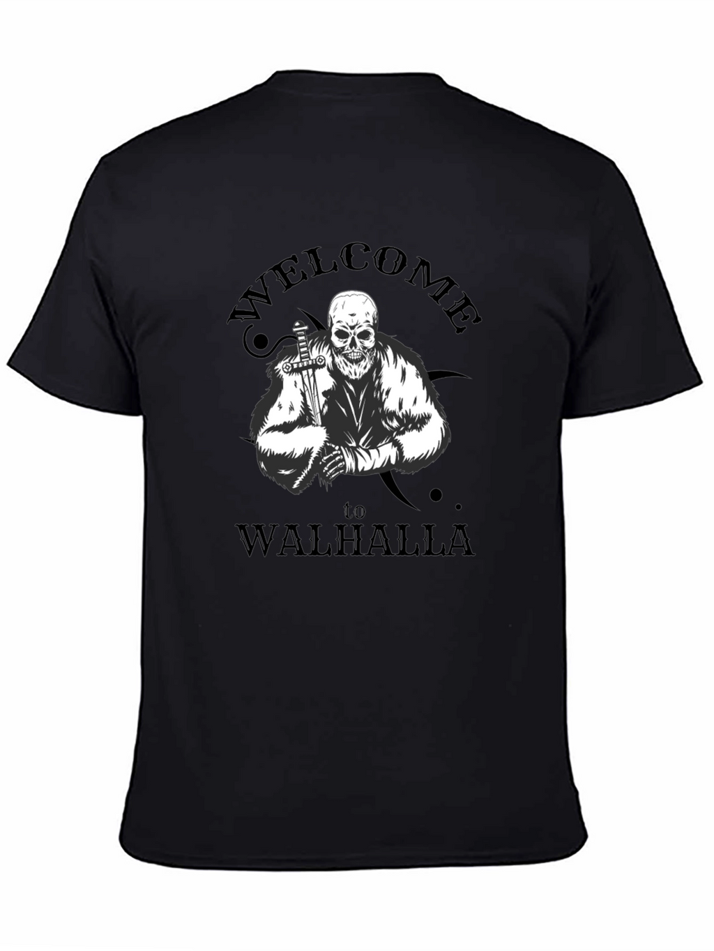 Welcome to Walhalla T-Shirt Skull Viking Style