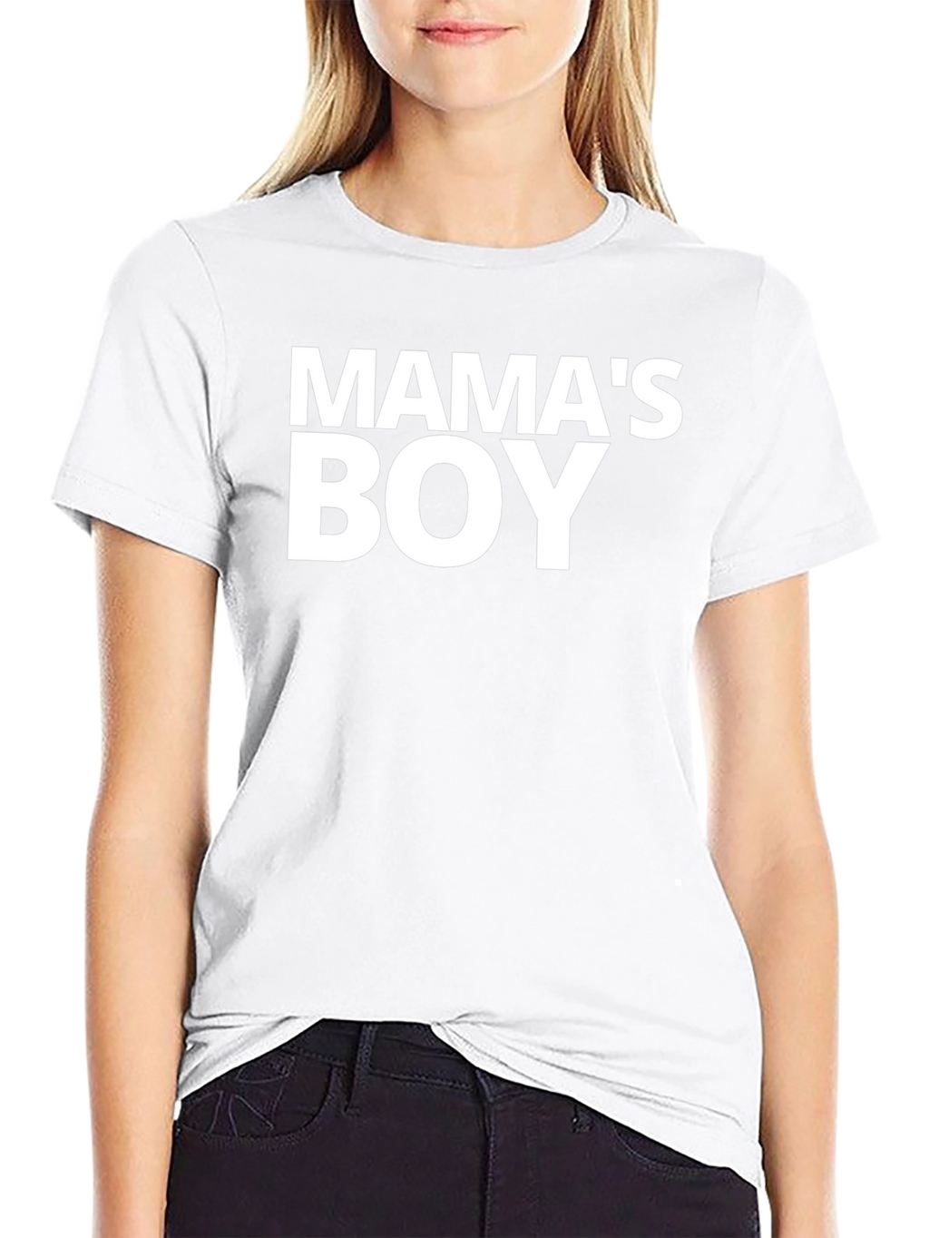 Mamas Boy Black Graphic Tee Shirt