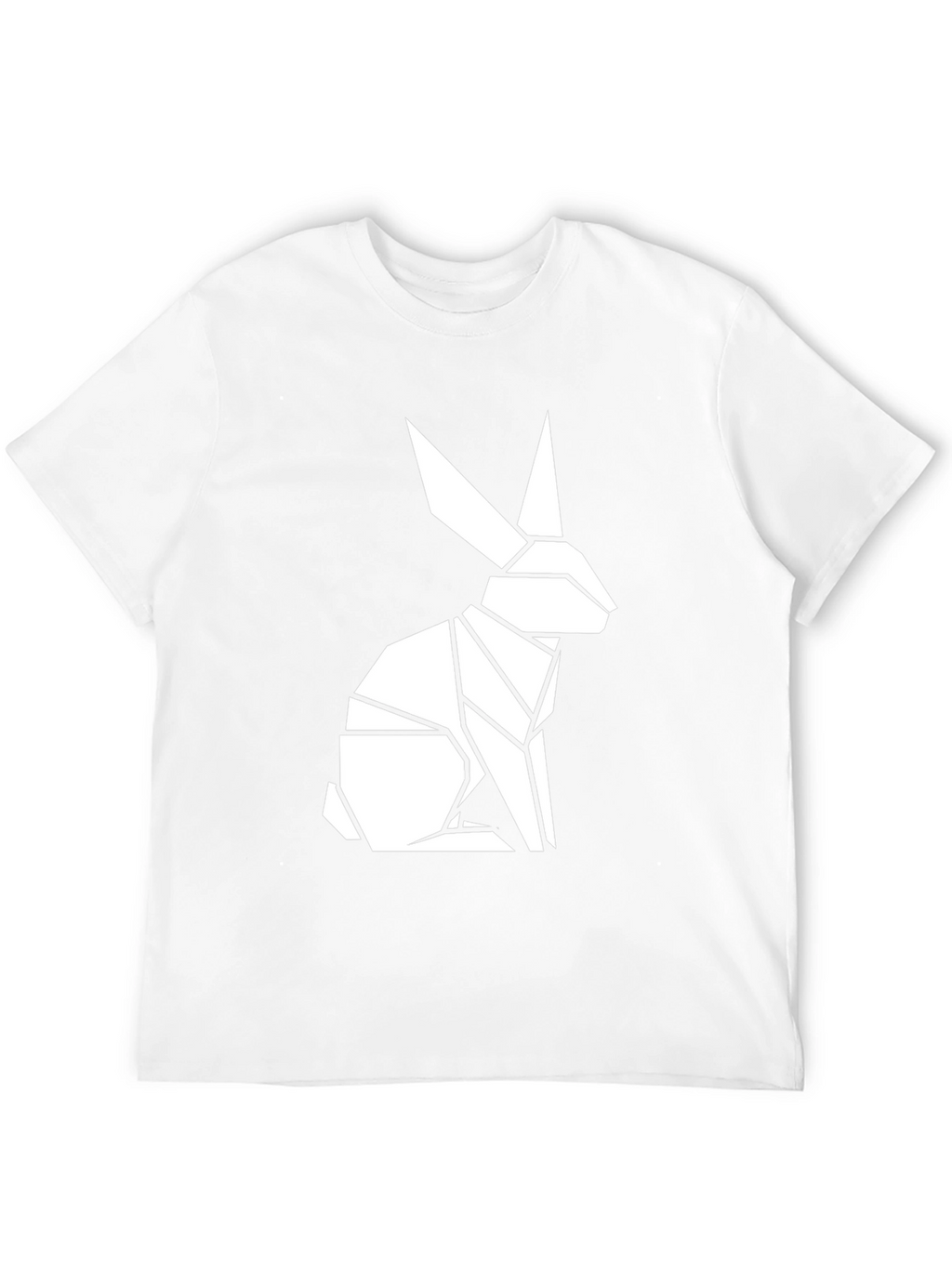 Geometric Rabbit Graphic Tee - Modern Black T-Shirt