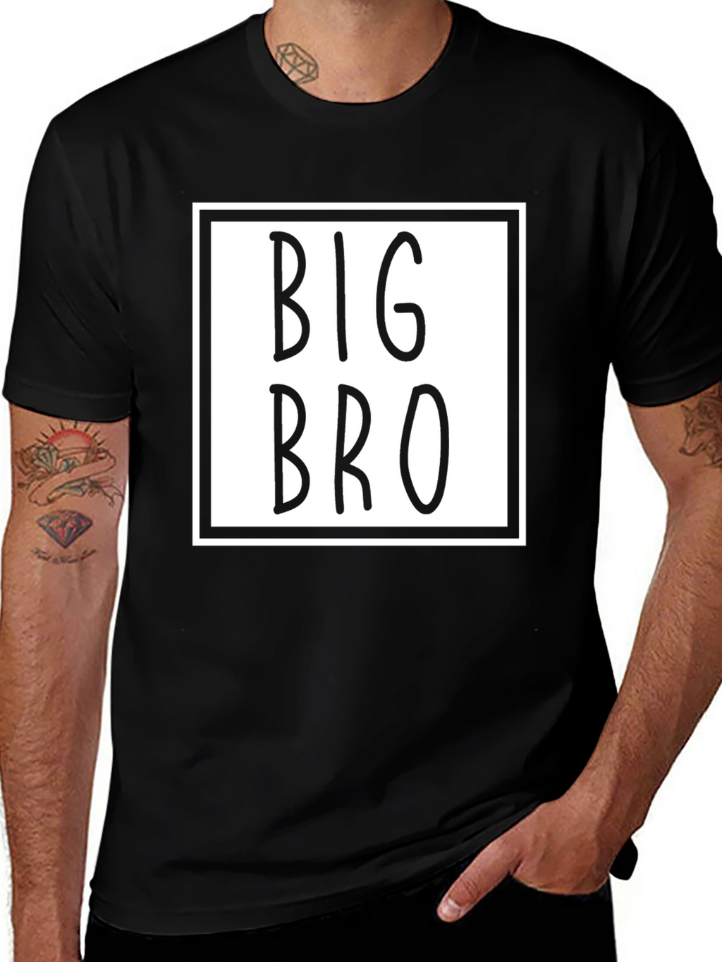 Big Bro Graphic T-Shirt - Black Cotton Tee