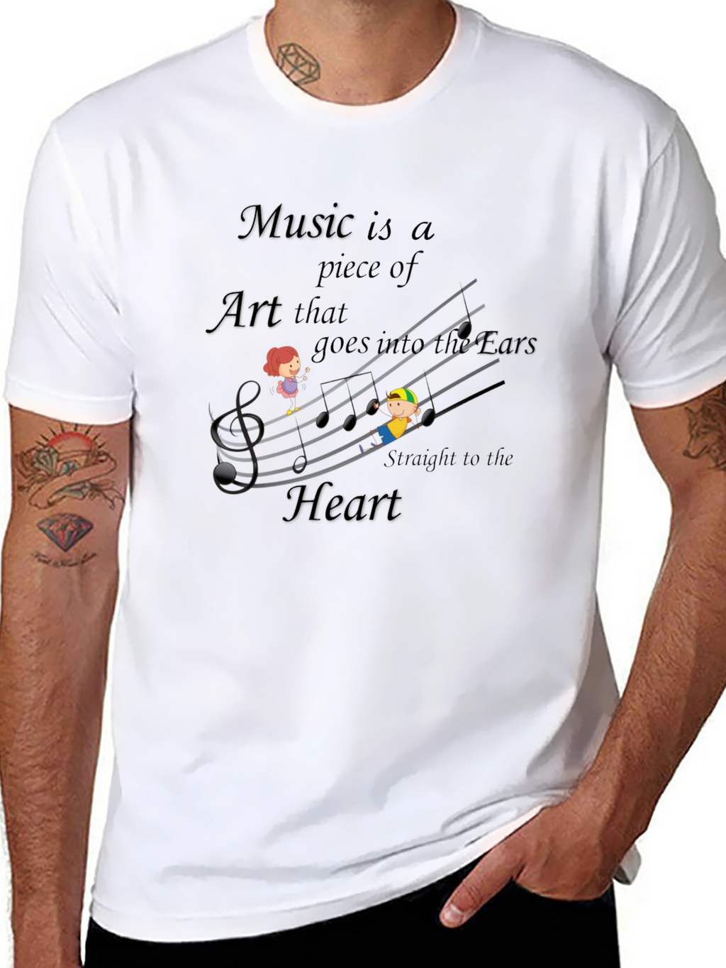 Music Art T-Shirt - Straight to the Heart Tee