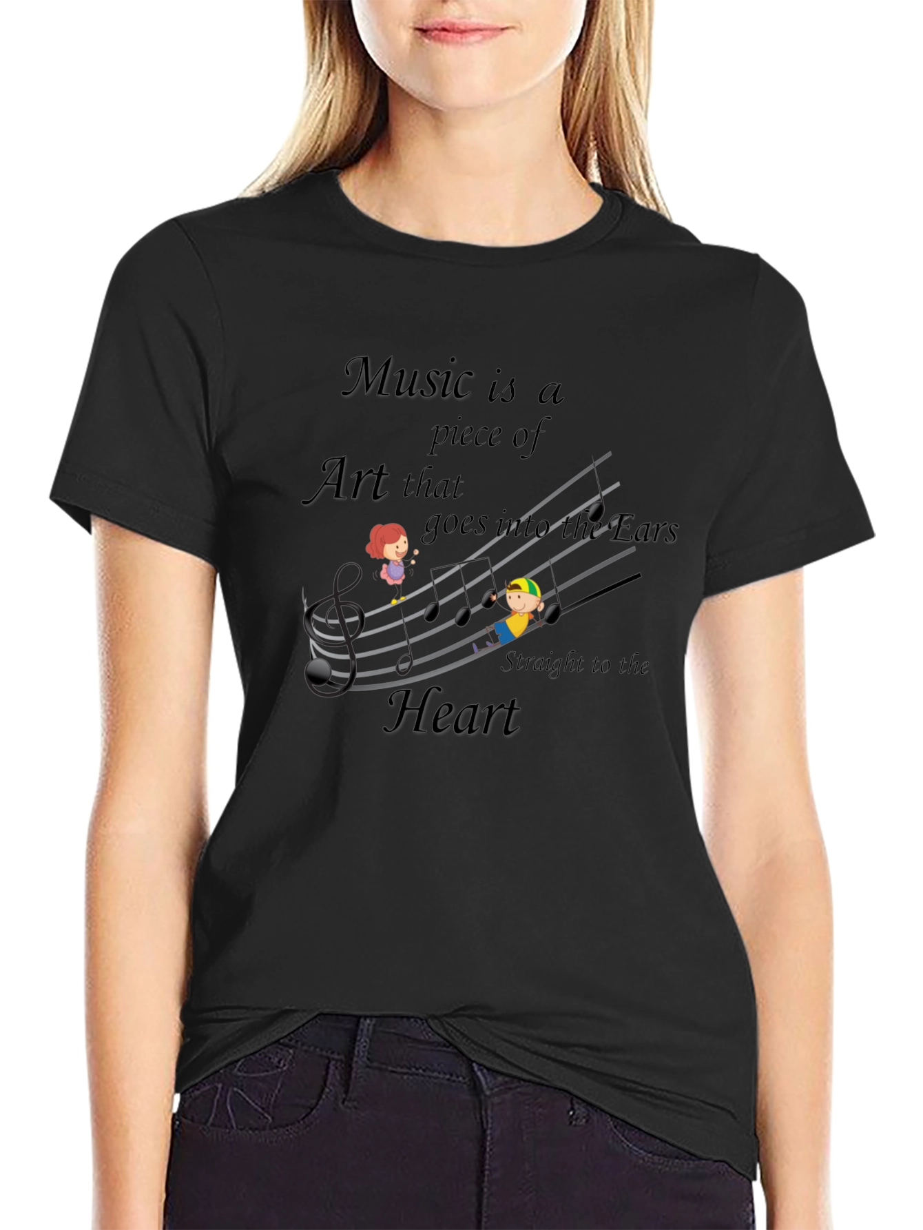 Music Art T-Shirt - Straight to the Heart Tee