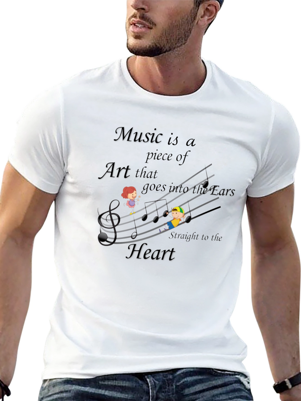 Music Art T-Shirt - Straight to the Heart Tee