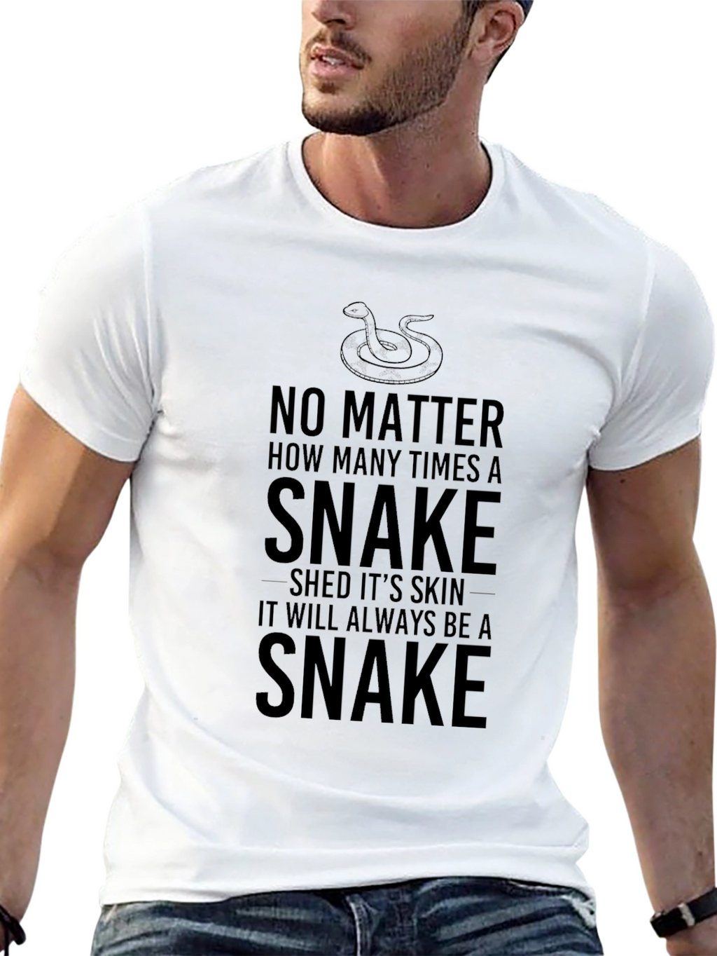 Snake Shedding Skin Graphic T-Shirt