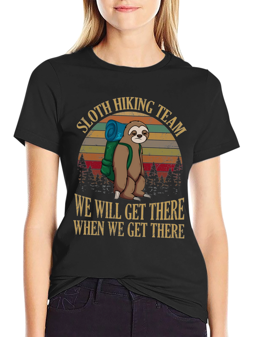 Sloth Hiking Team T-Shirt - We Will Get There