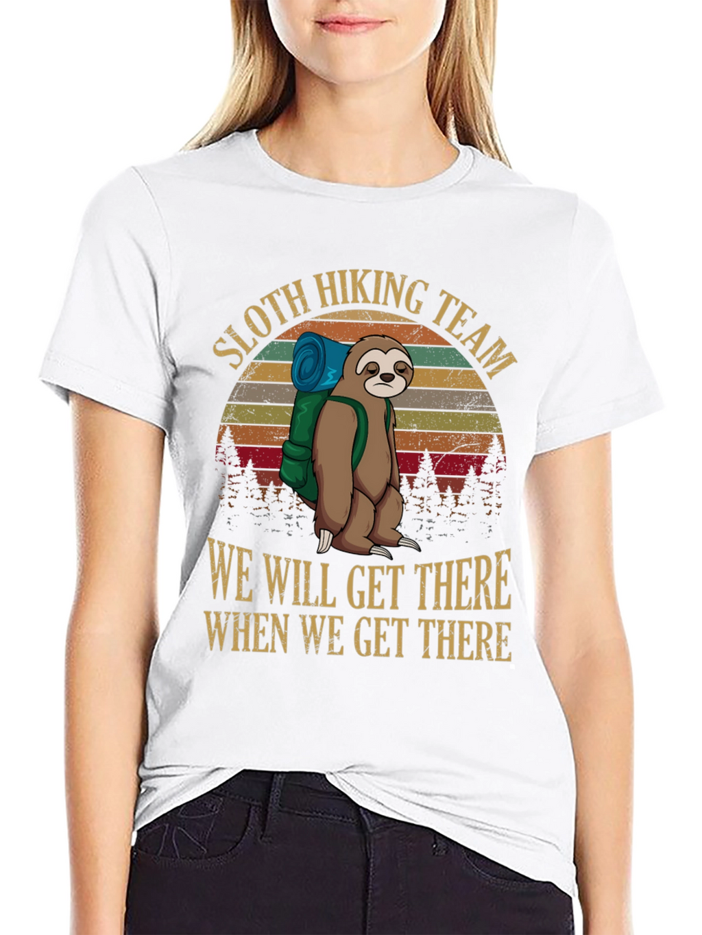 Sloth Hiking Team T-Shirt - We Will Get There
