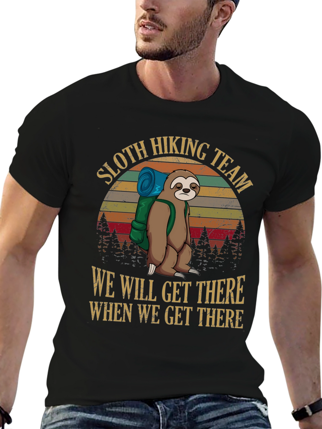 Sloth Hiking Team T-Shirt - We Will Get There
