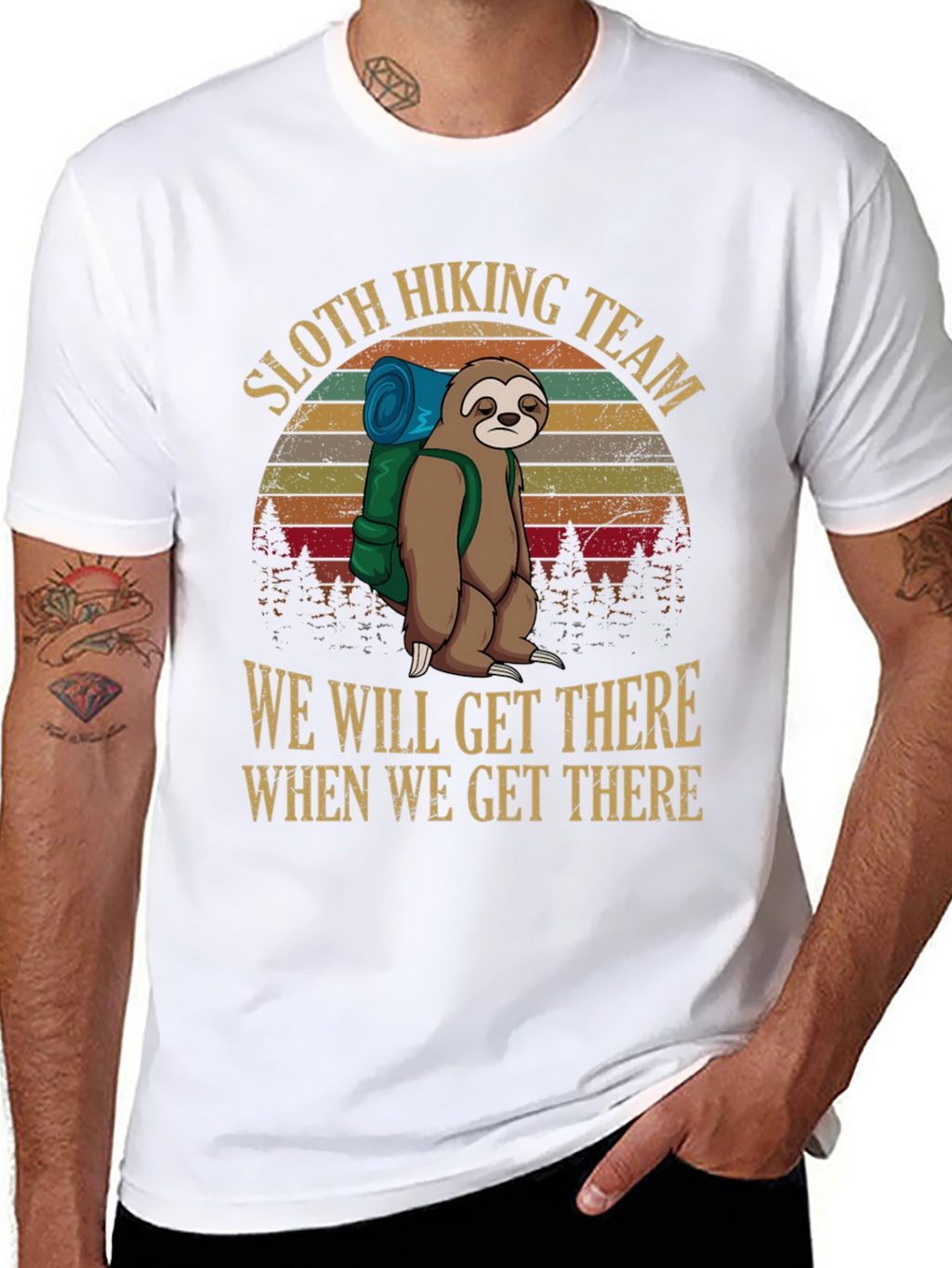 Sloth Hiking Team T-Shirt - We Will Get There
