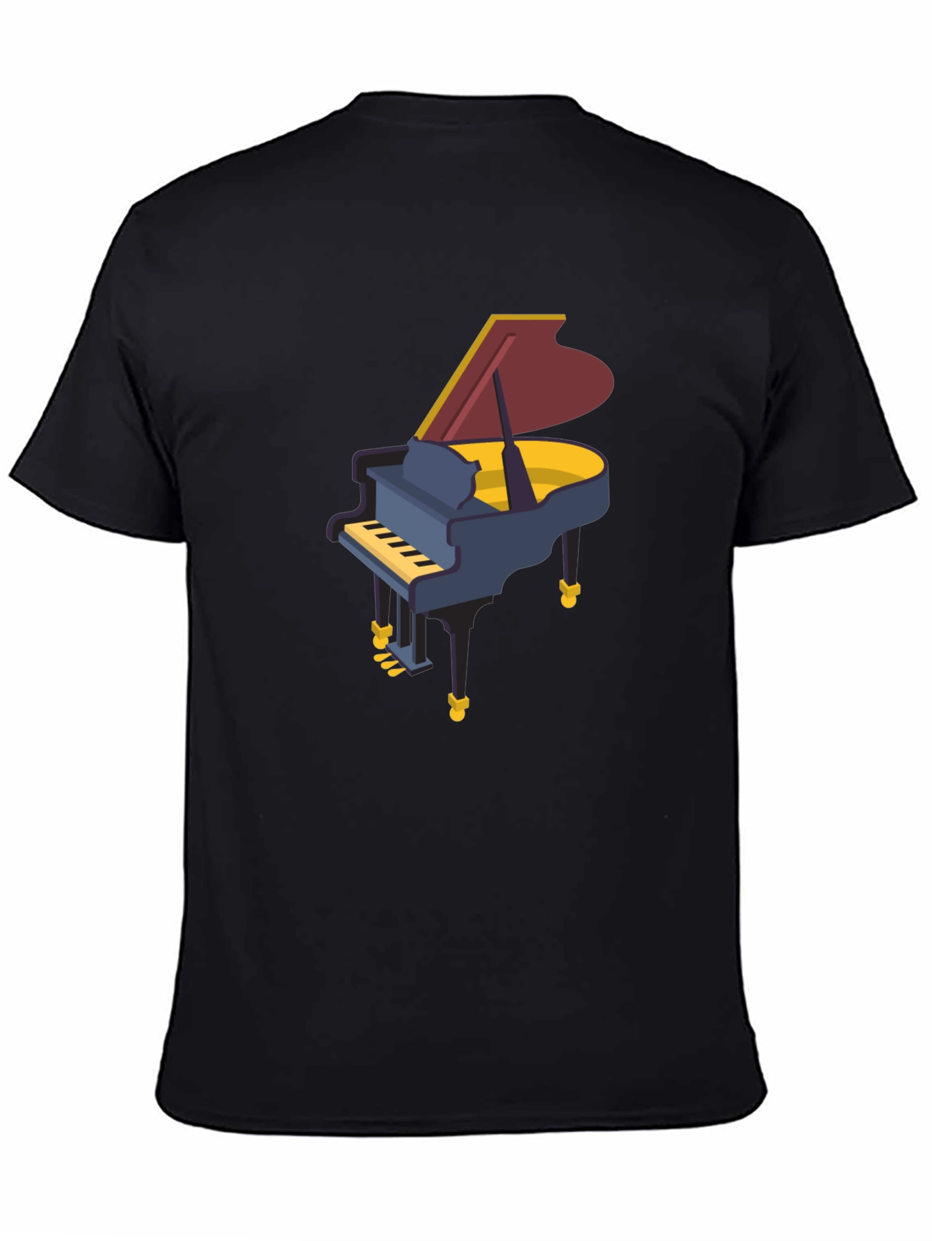 Piano Graphic Tee - Black Unisex T-Shirt
