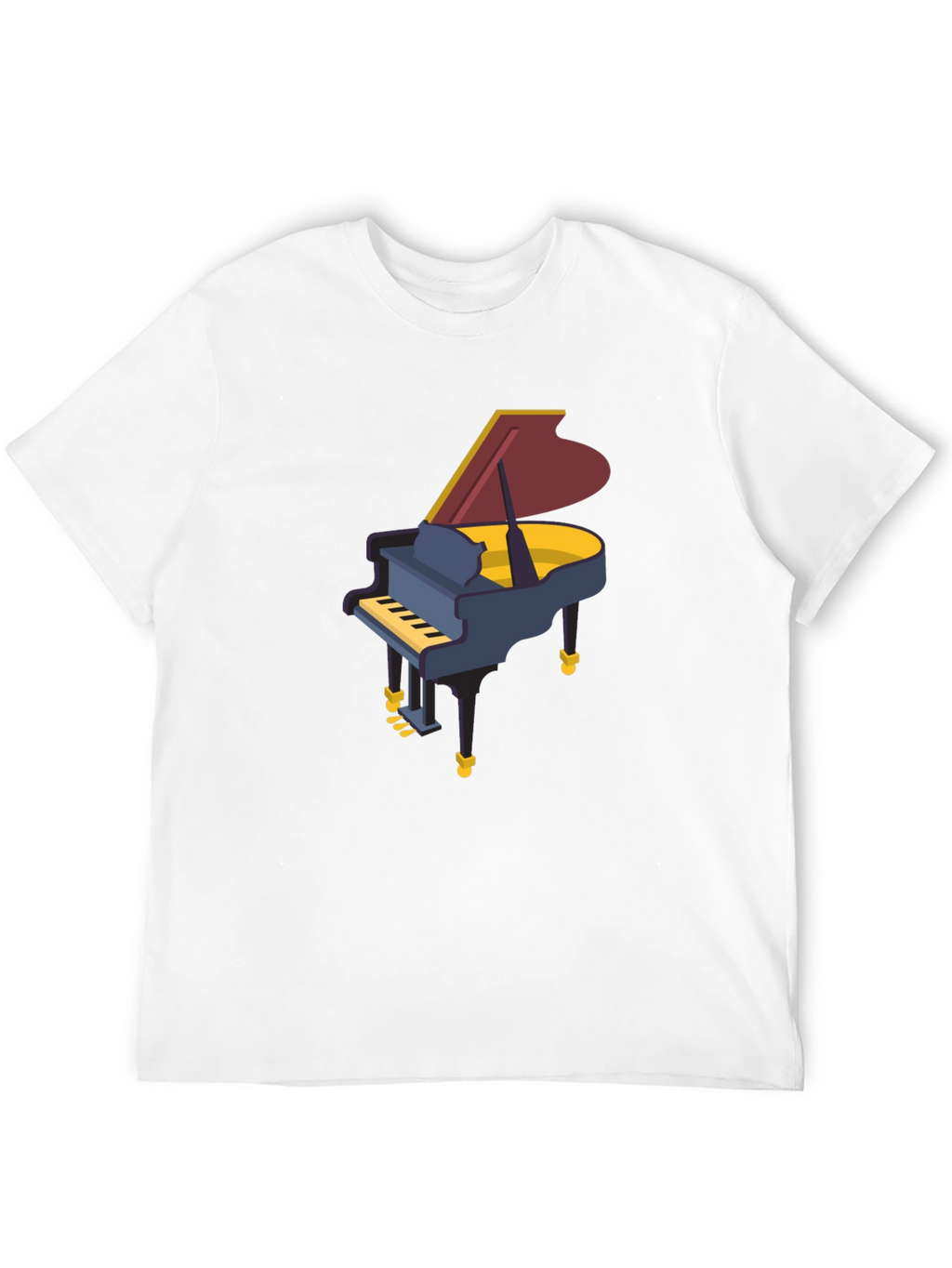 Piano Graphic Tee - Black Unisex T-Shirt