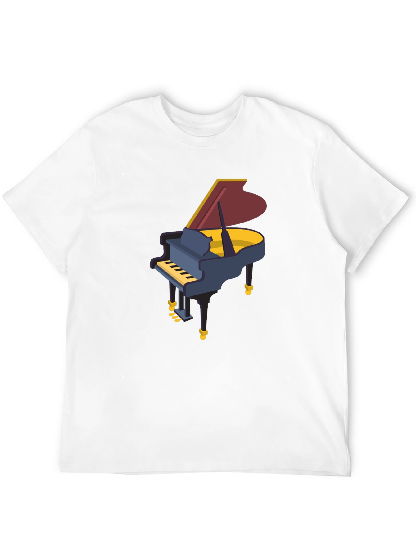 Piano Graphic Tee - Black Unisex T-Shirt