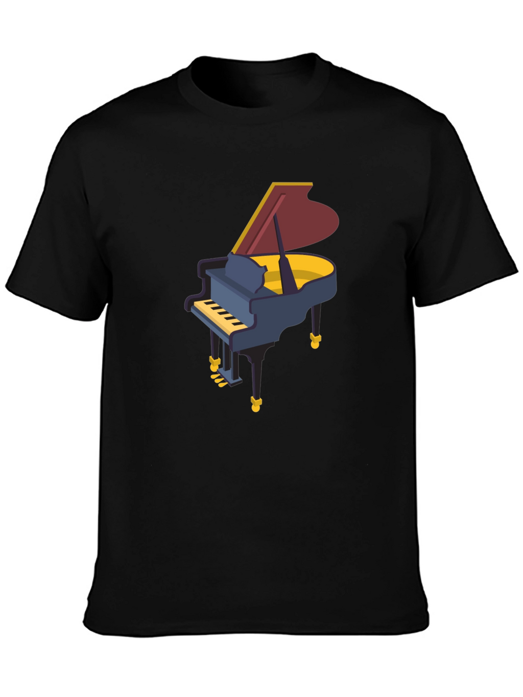 Piano Graphic Tee - Black Unisex T-Shirt