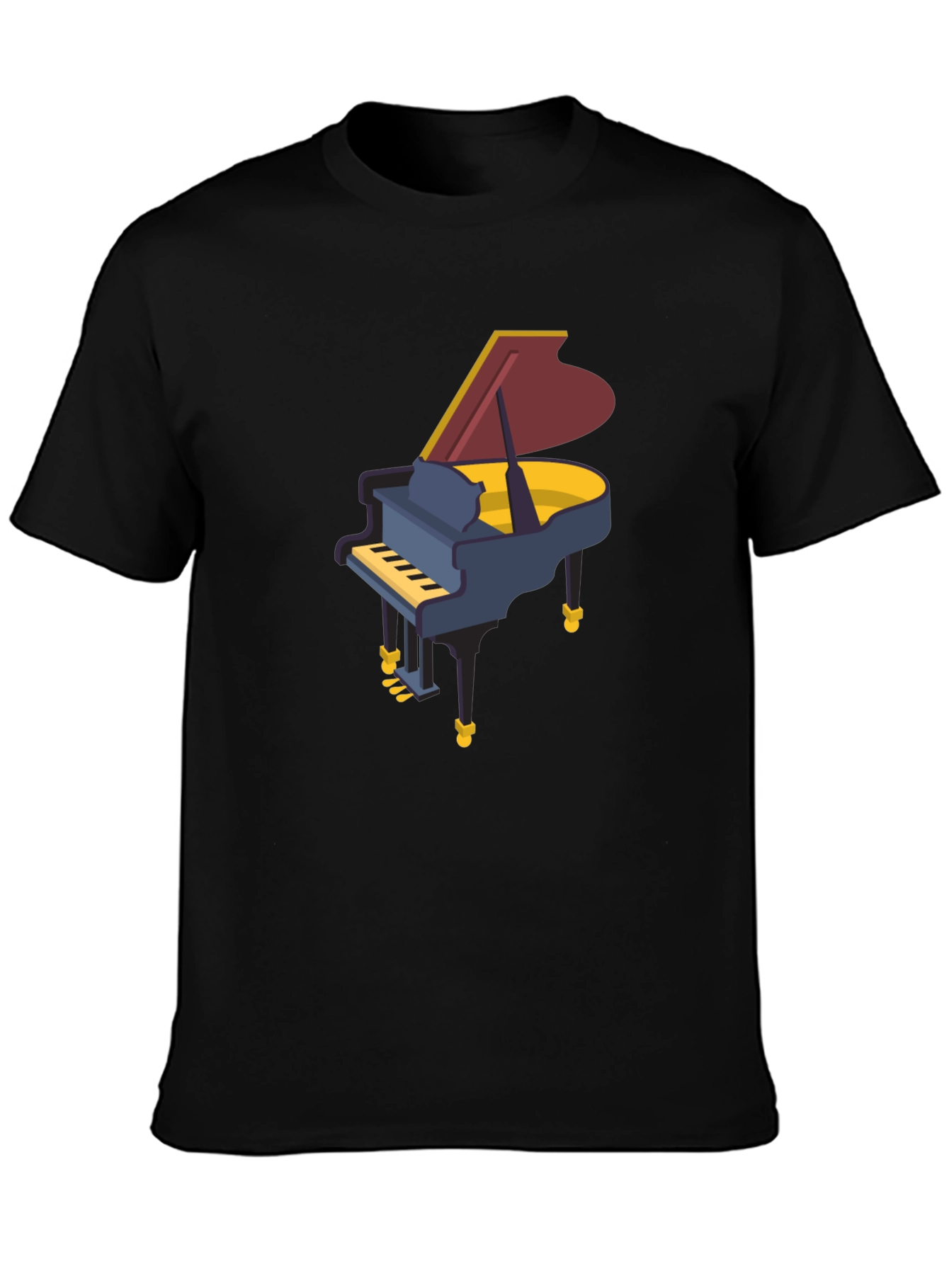 Piano Graphic Tee - Black Unisex T-Shirt
