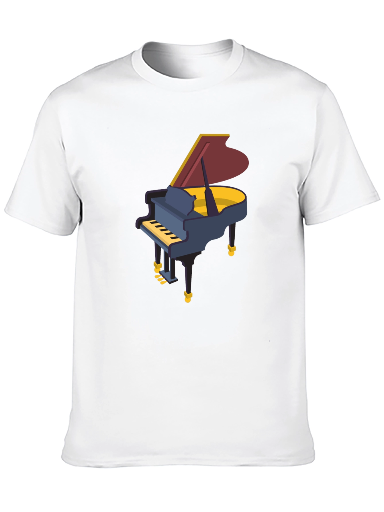 Piano Graphic Tee - Black Unisex T-Shirt