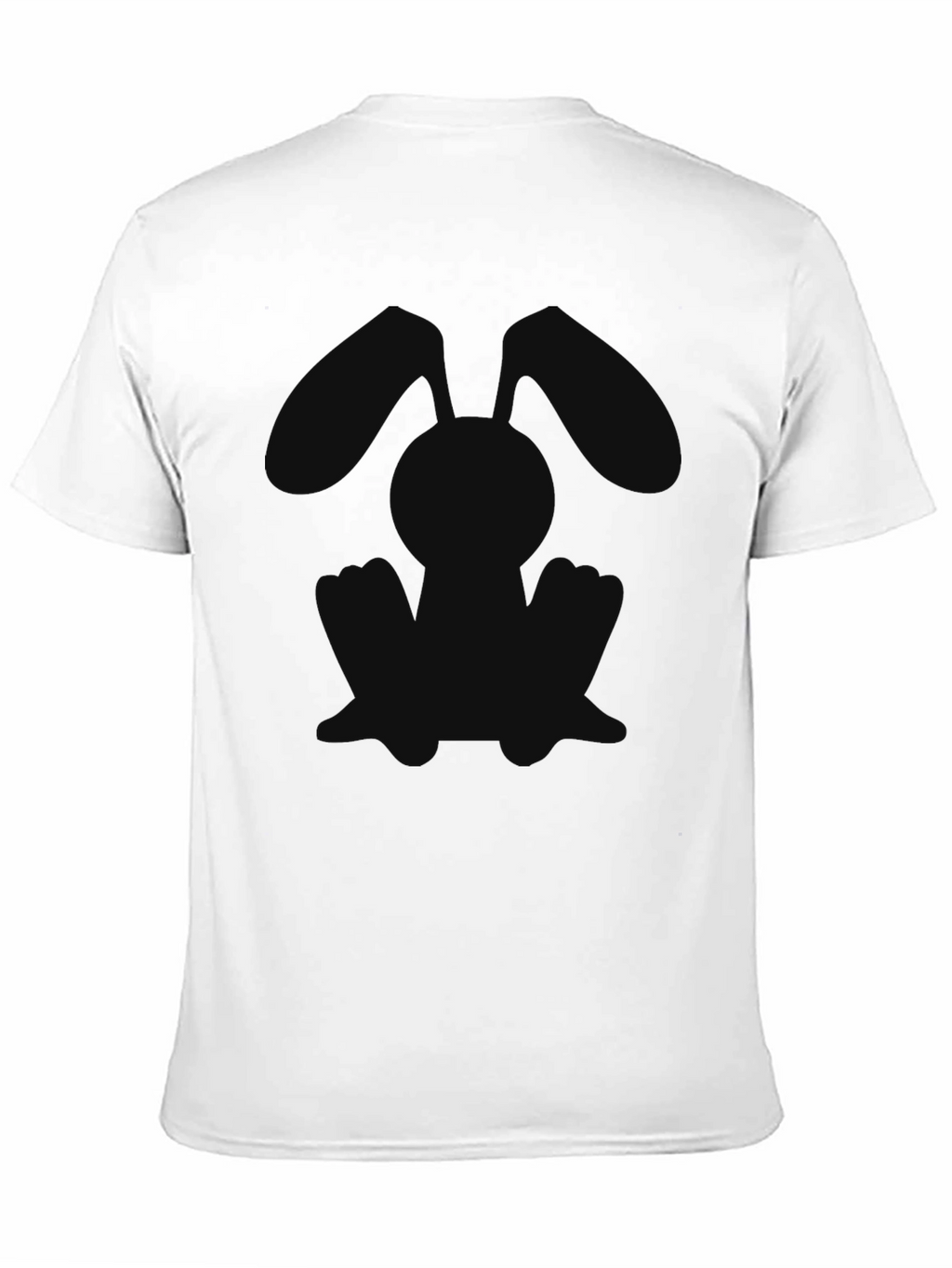 Black T-Shirt with Bunny Silhouette