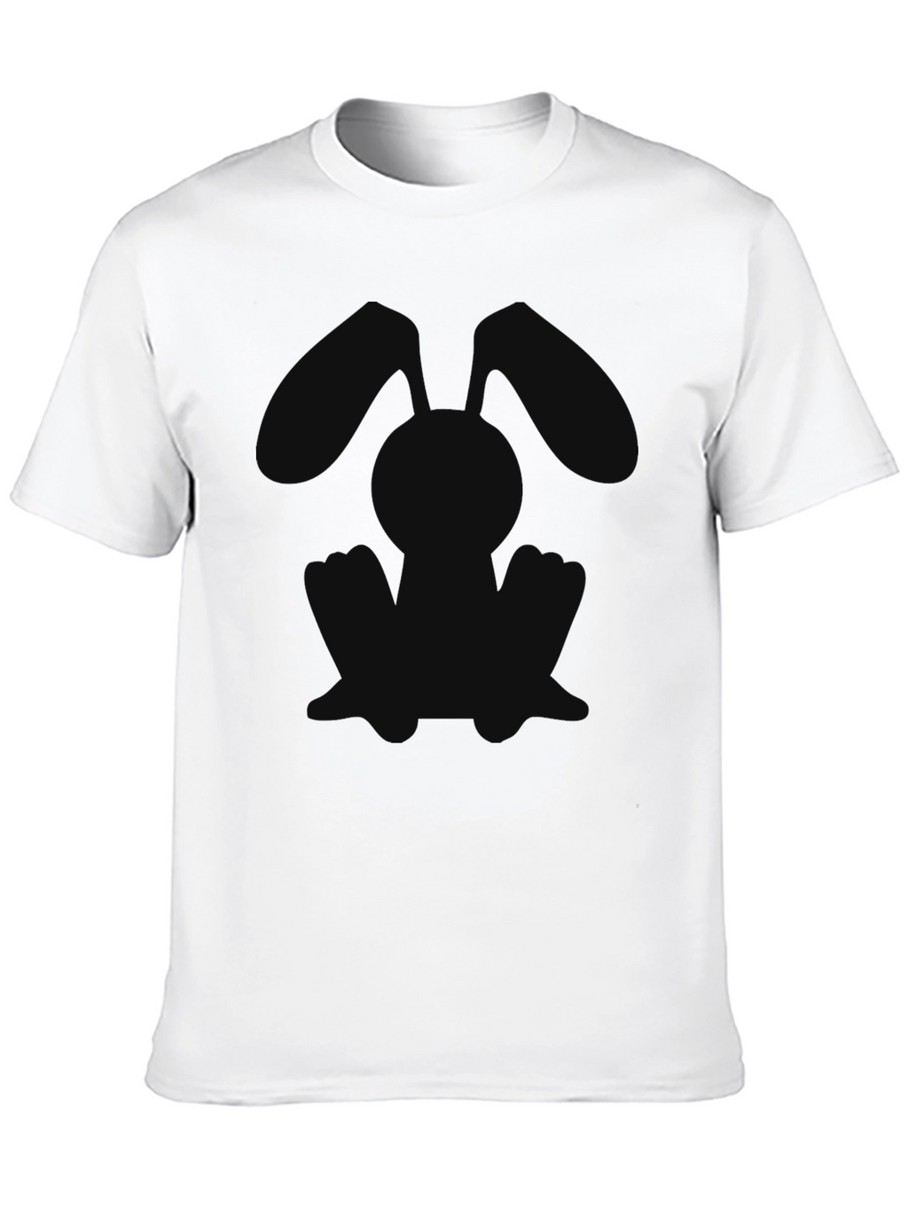 Black T-Shirt with Bunny Silhouette
