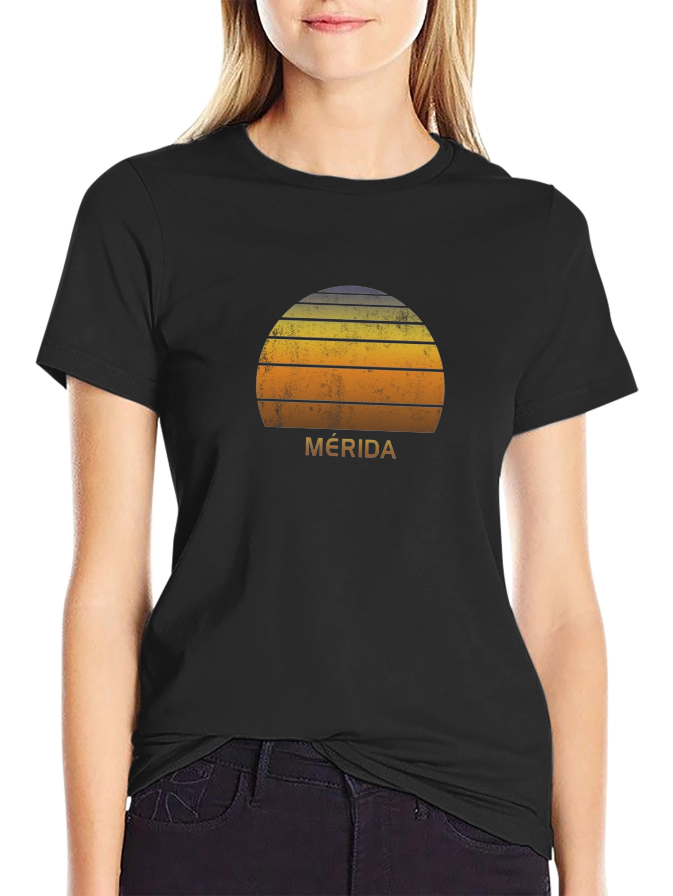 Merida Sunset Graphic Tee - Retro Style T-Shirt