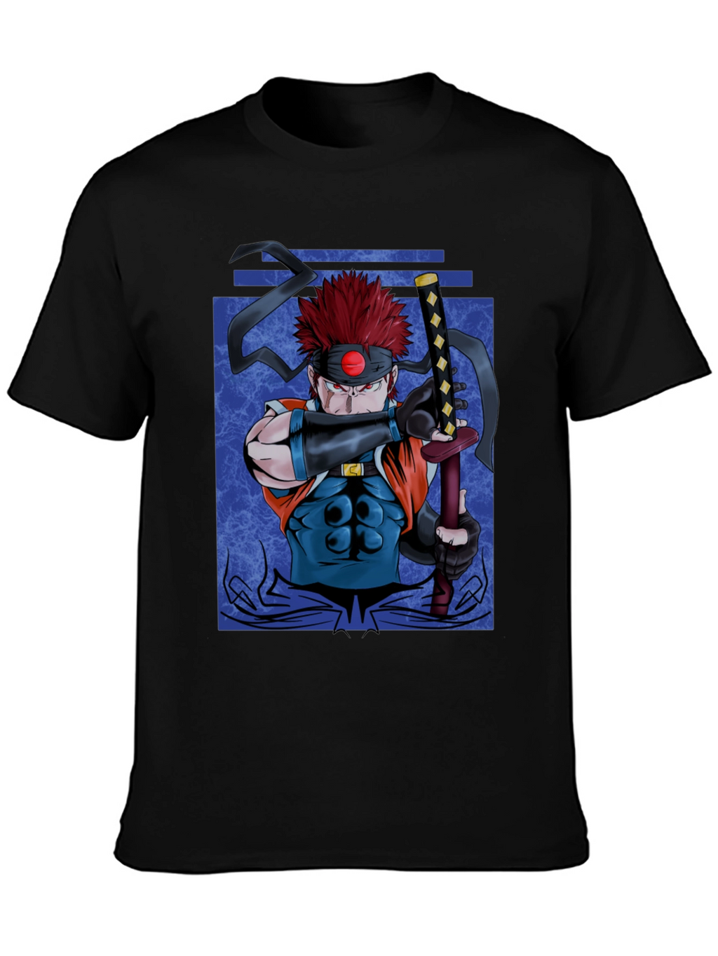 Samurai Warrior Graphic Black T-Shirt