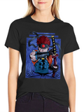 Samurai Warrior Graphic Black T-Shirt