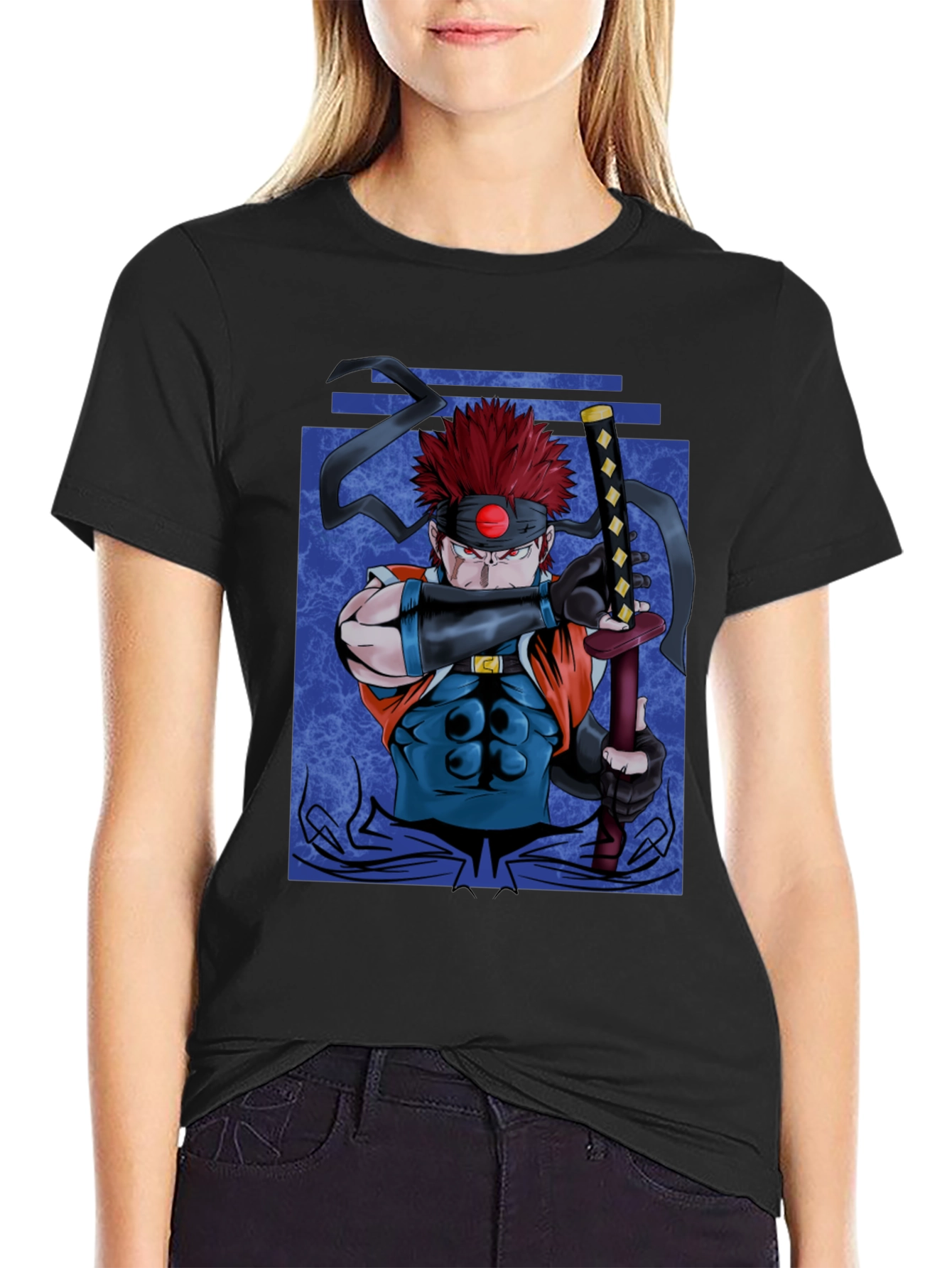 Samurai Warrior Graphic Black T-Shirt