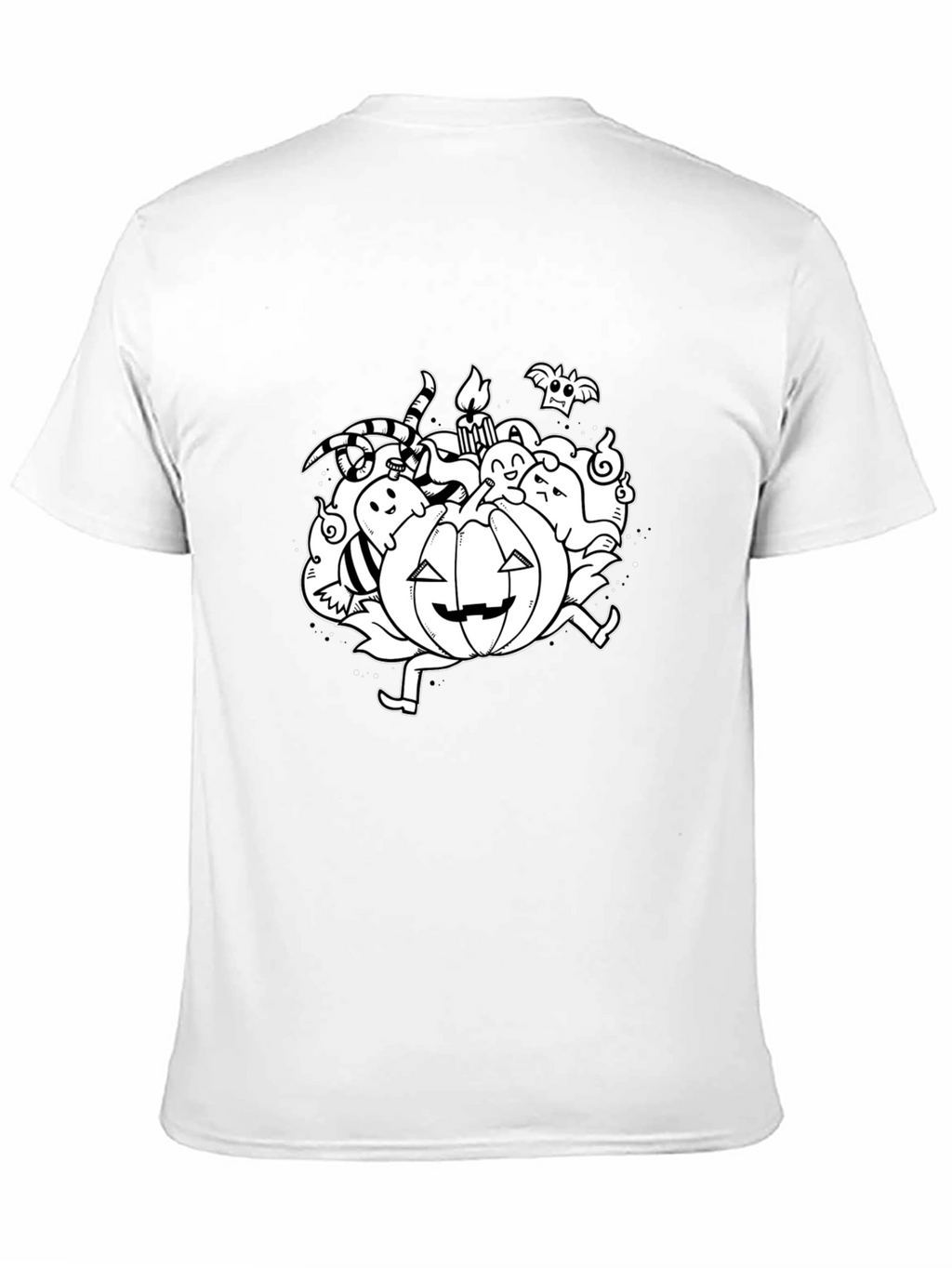Halloween Pumpkin Doodle Graphic T-Shirt