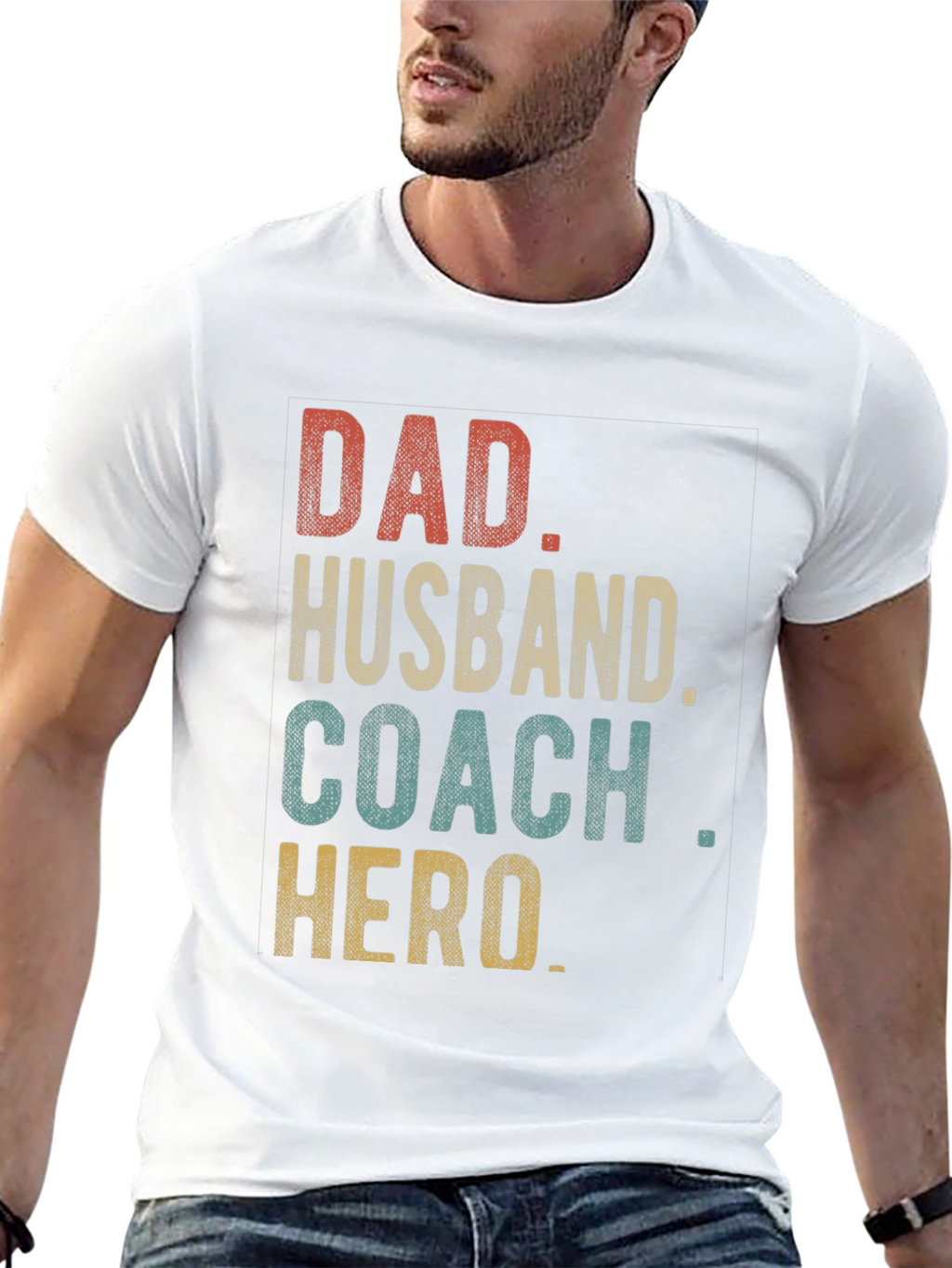 Dad Husband Coach Hero Graphic Tee