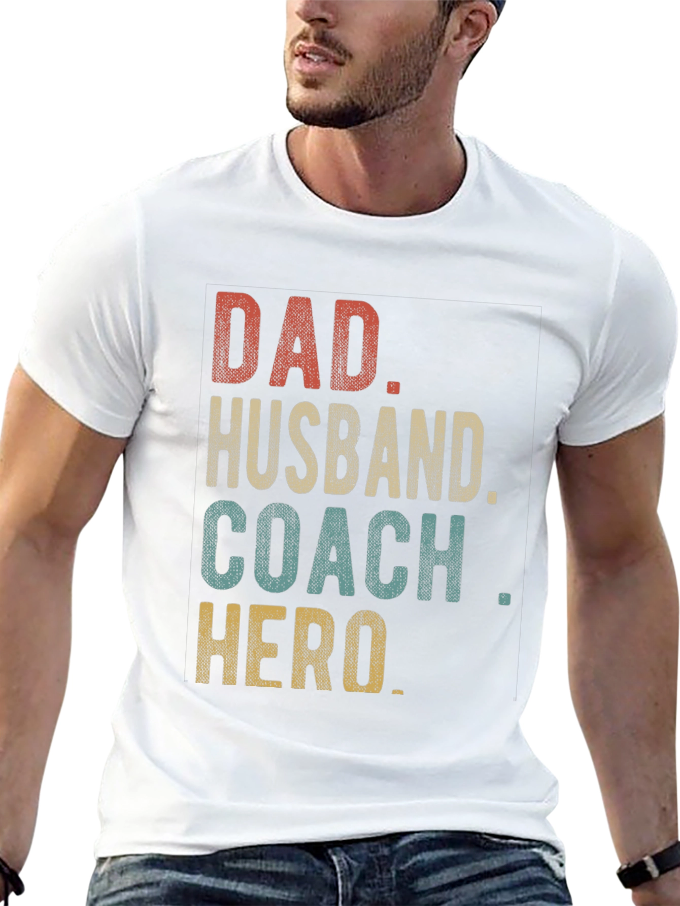 Dad Husband Coach Hero Graphic Tee