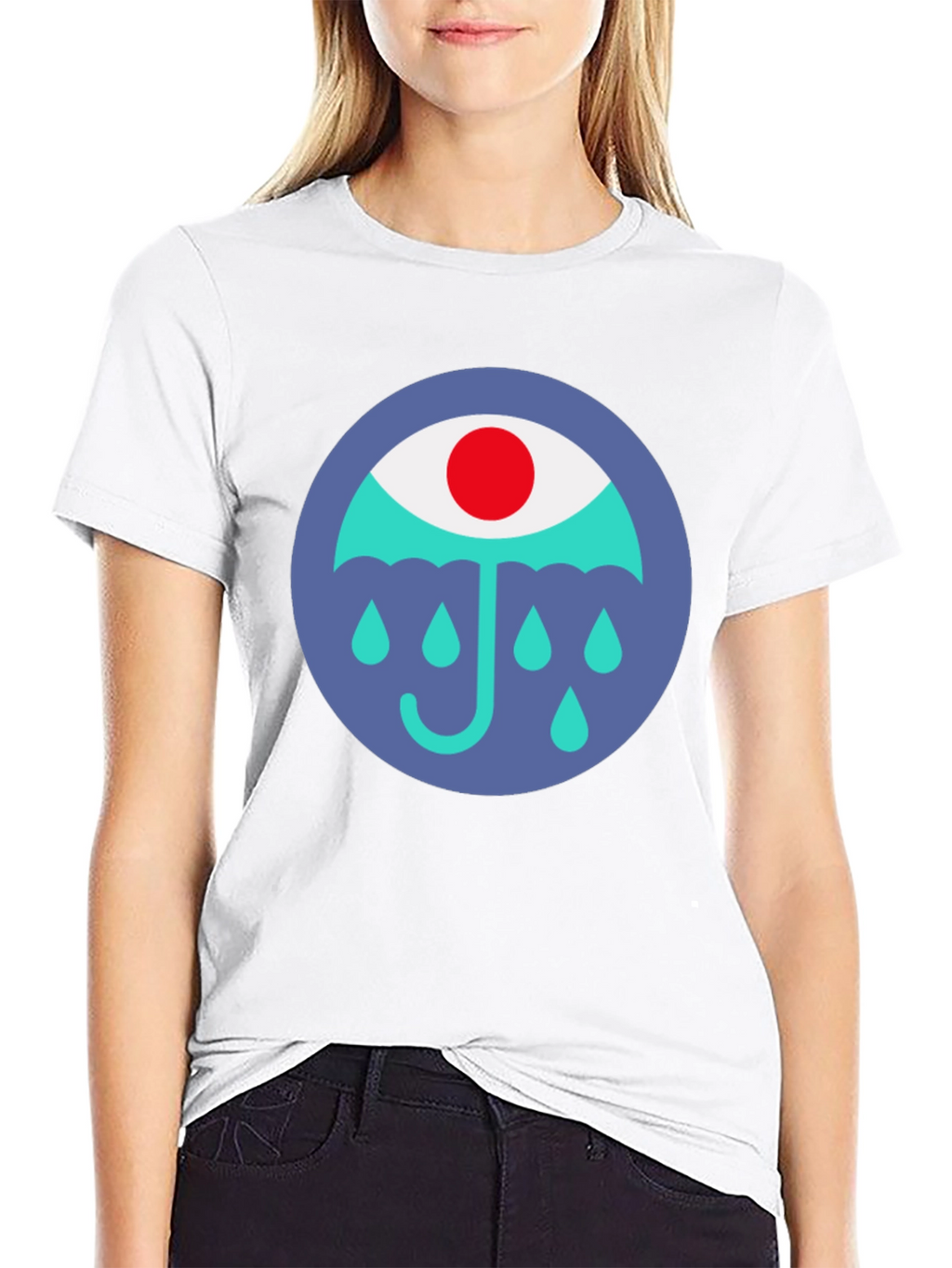 Eye Umbrella Graphic Black T-Shirt