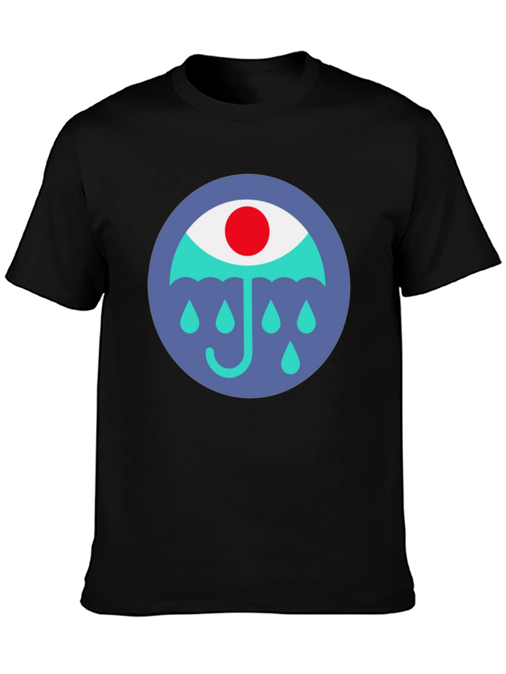 Eye Umbrella Graphic Black T-Shirt
