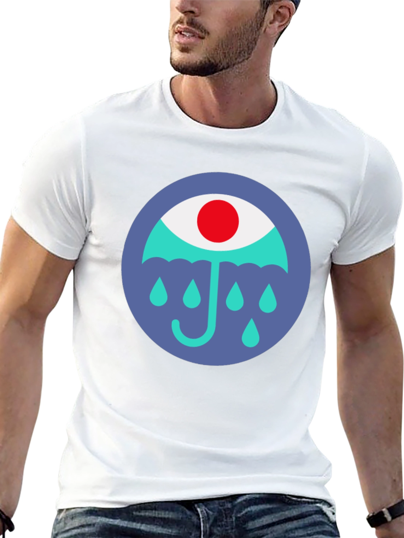 Eye Umbrella Graphic Black T-Shirt
