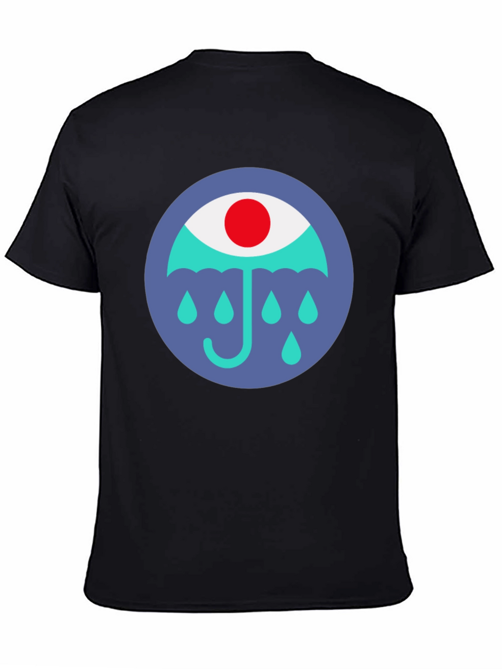 Eye Umbrella Graphic Black T-Shirt