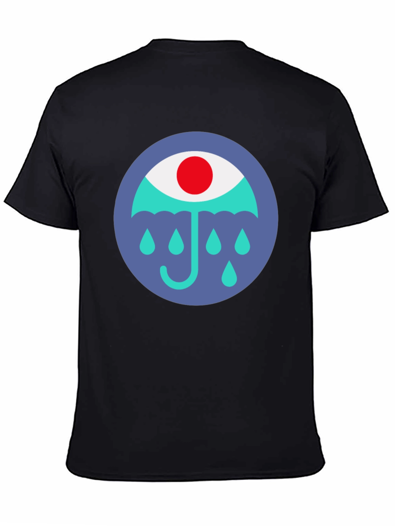 Eye Umbrella Graphic Black T-Shirt