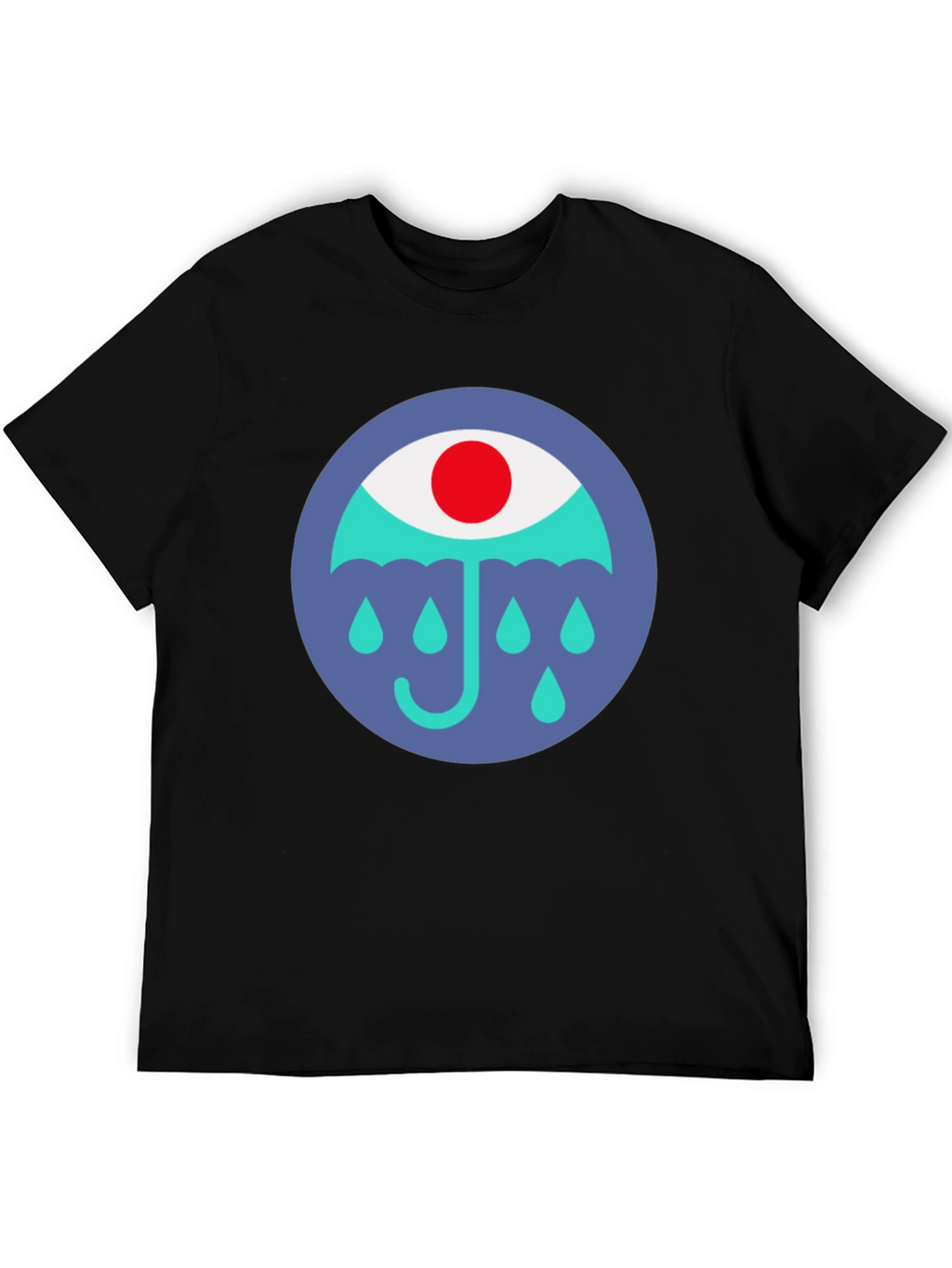 Eye Umbrella Graphic Black T-Shirt