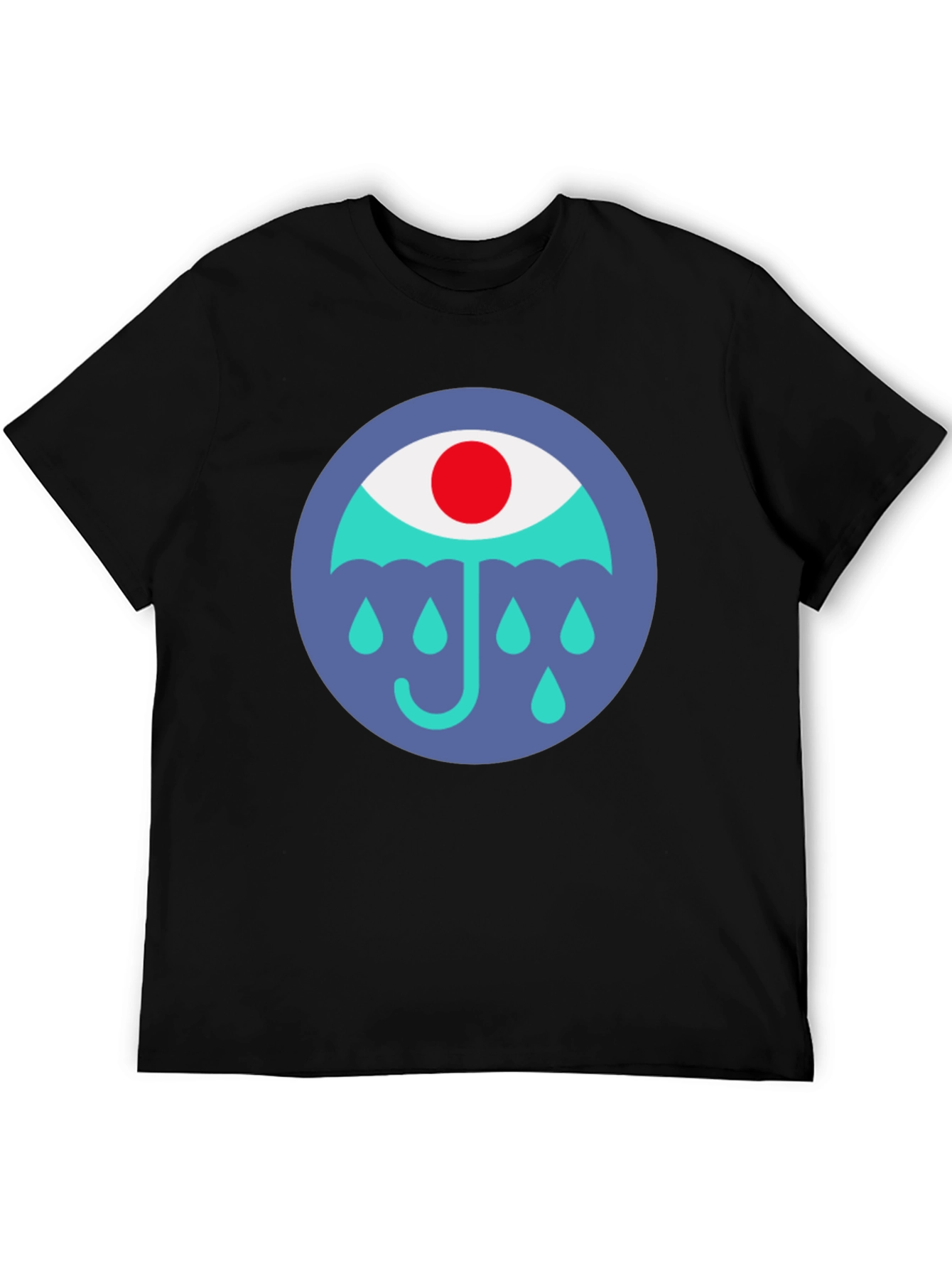 Eye Umbrella Graphic Black T-Shirt