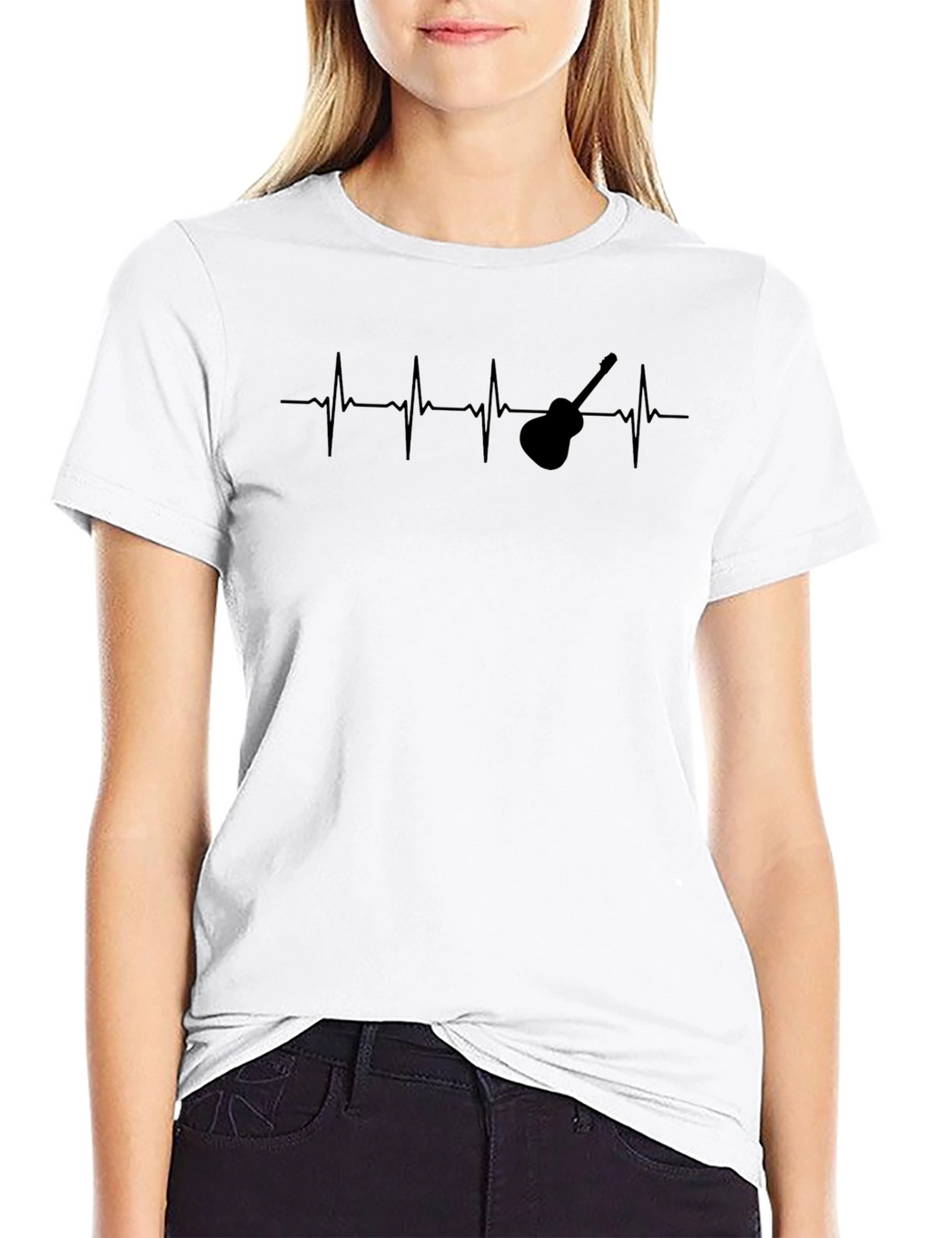 Guitar Heartbeat T-Shirt - Music Lover Tee